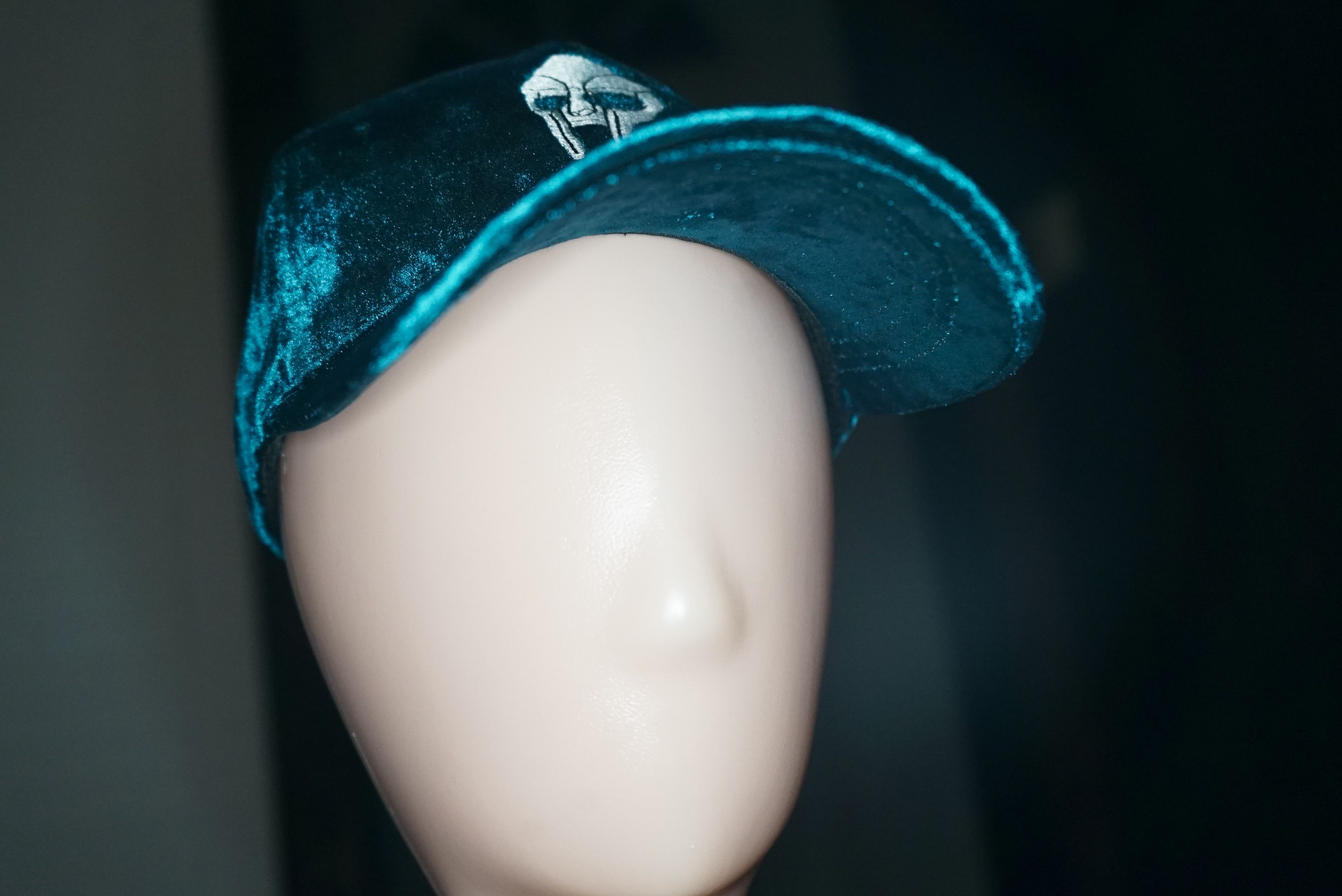 Handmade MF DOOM Mask, Hip Hop, 2000s Suede Strapback Hat Size ONE SIZE - 5 Thumbnail