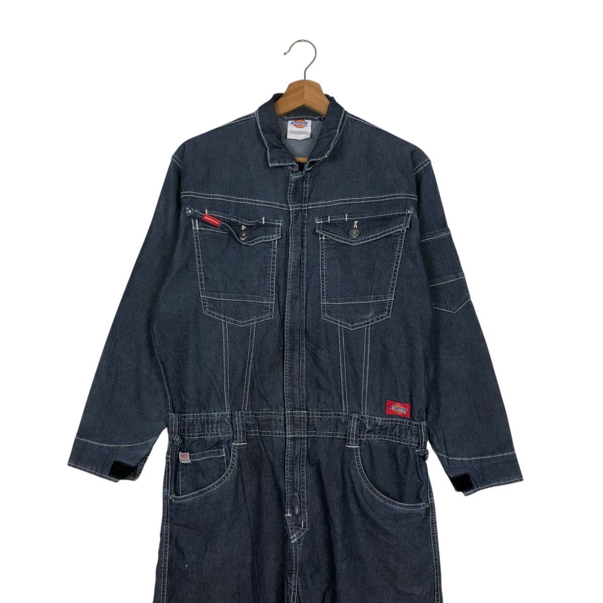 Japanese Brand 🔥VINTAGE DENIM WORKER OVERALL DICKIES USA INDIGO Size US 32 / EU 48 - 4 Thumbnail