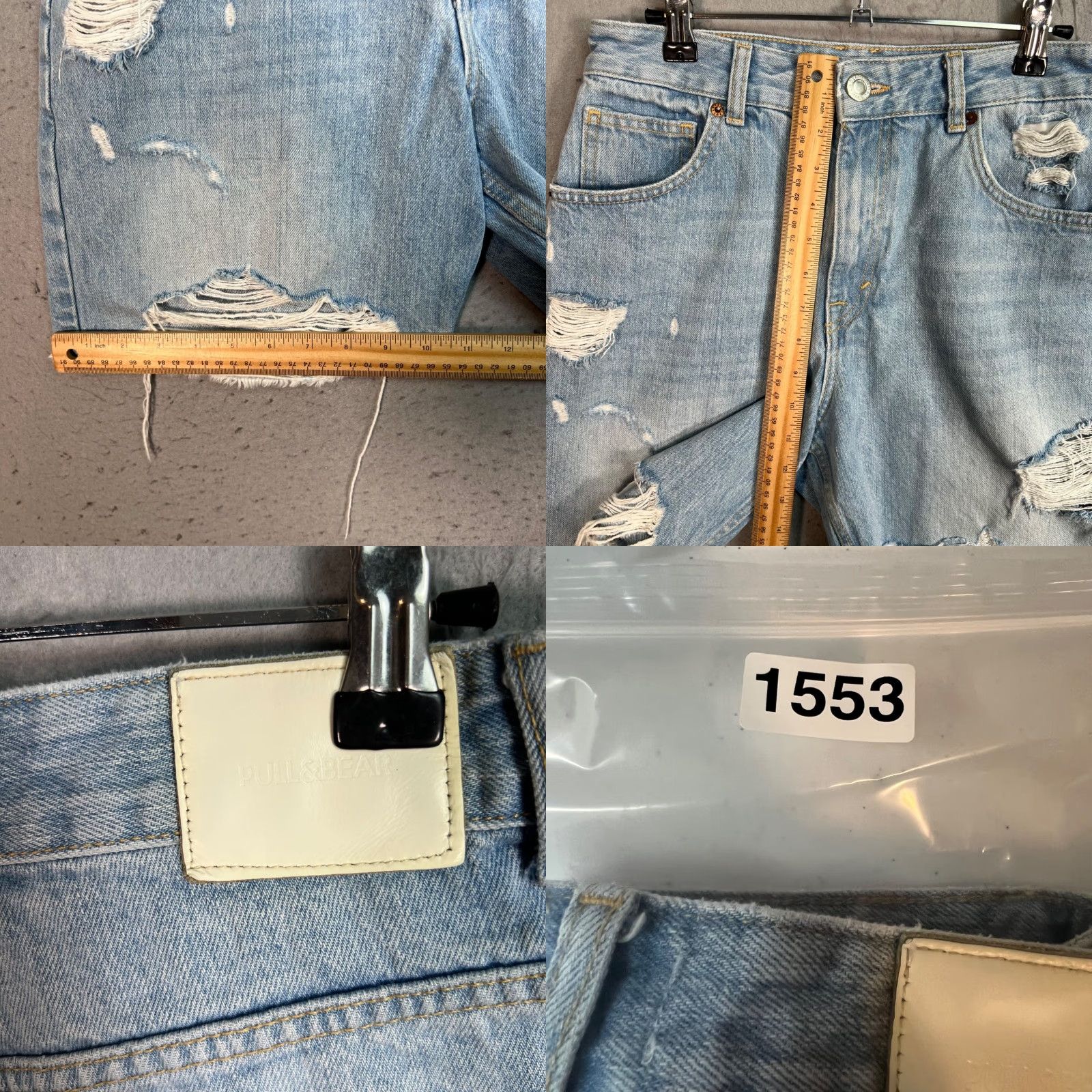Vintage Pull & Bear Womens Shorts Size 6 Distressed Denim Blue Size 28" / US 6 / IT 42 - 8 Thumbnail