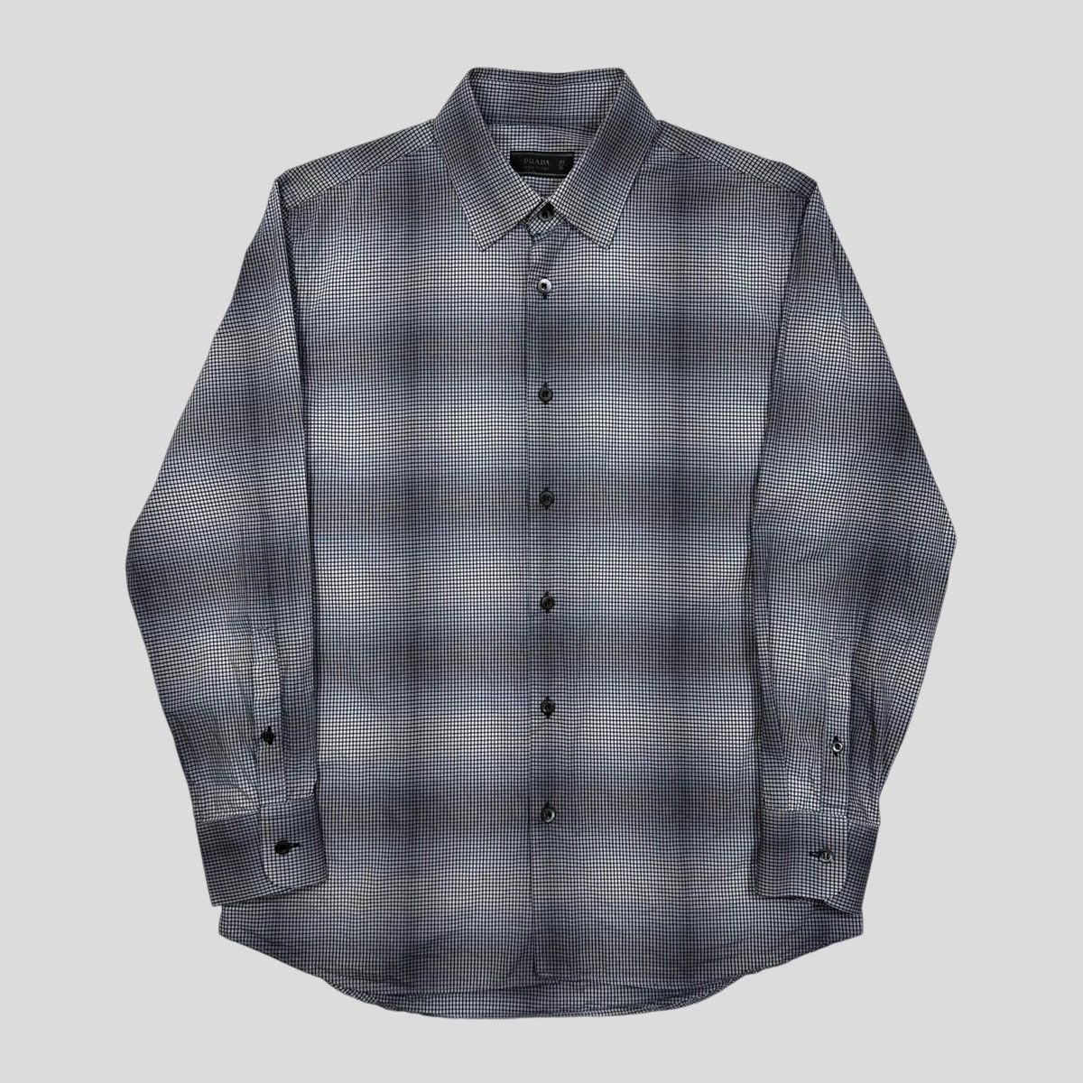 Prada Prada Milano 2009 Shadow Check Print Shirt - M Size US M / EU 48-50 / 2 - 4 Thumbnail