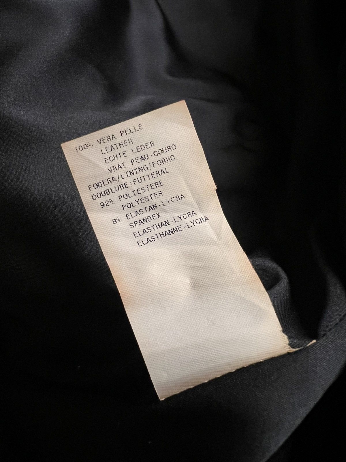 Armani Collezioni AW2002 Armani Collezioni Black Radiant Leather Jacket Size XS / US 0-2 / IT 36-38 - 6 Thumbnail