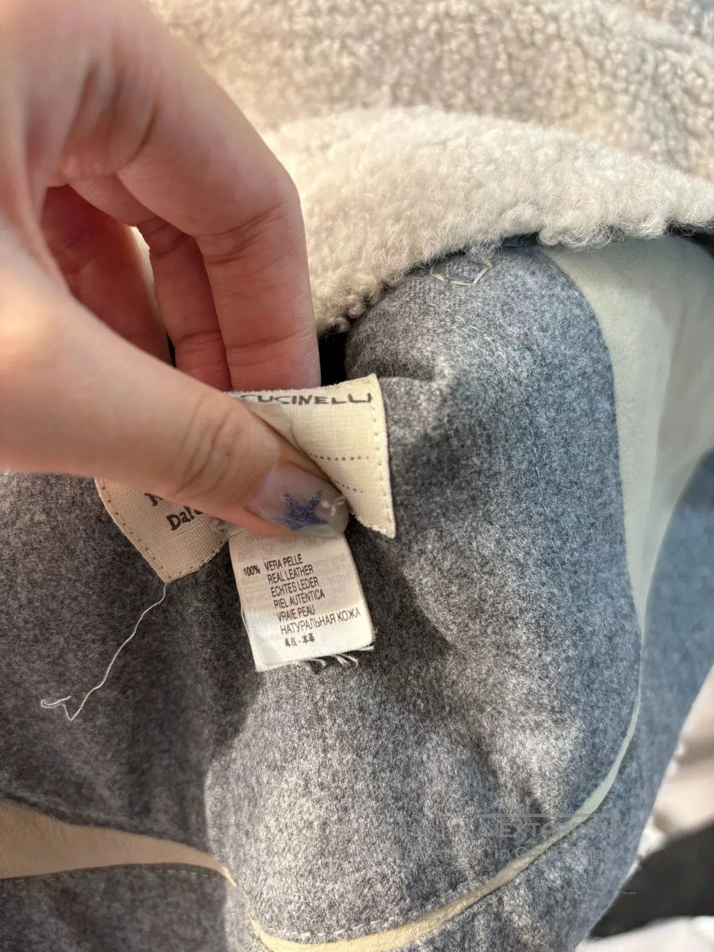 Brunello Cucinelli Grayish Green Sheepskin Coat. Size US XL / EU 56 / 4 - 6 Thumbnail