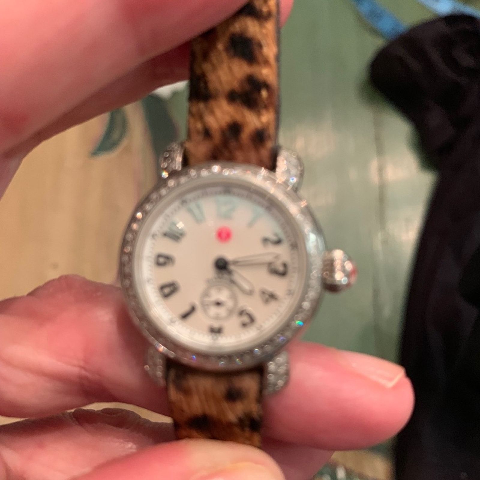 Other MICHELE CDX DIAMOND PETITE WATCH WITH LEOPARD 84 DIAMONDS Size ONE SIZE - 4 Thumbnail