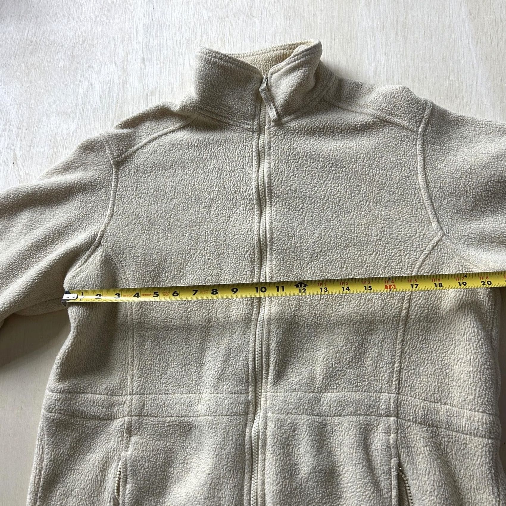 Faded Glory VINTAGE Faded Glory Outdoors Jacket Womens Large Beige Fleece Full Zip Oatmeal Size L / US 10 / IT 46 - 6 Thumbnail