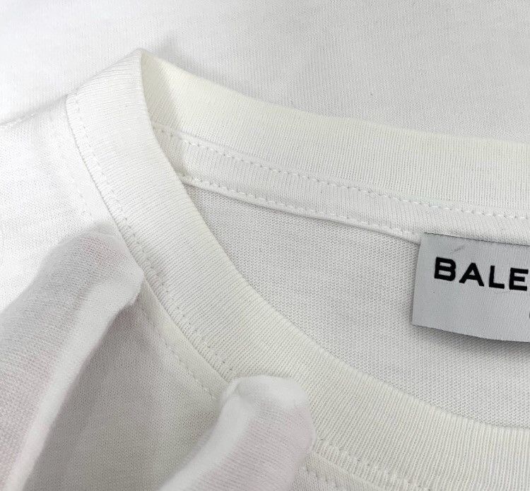 Balenciaga Balenciaga white logo letter print round neck cotton short s Size US S / EU 44-46 / 1 - 5 Thumbnail