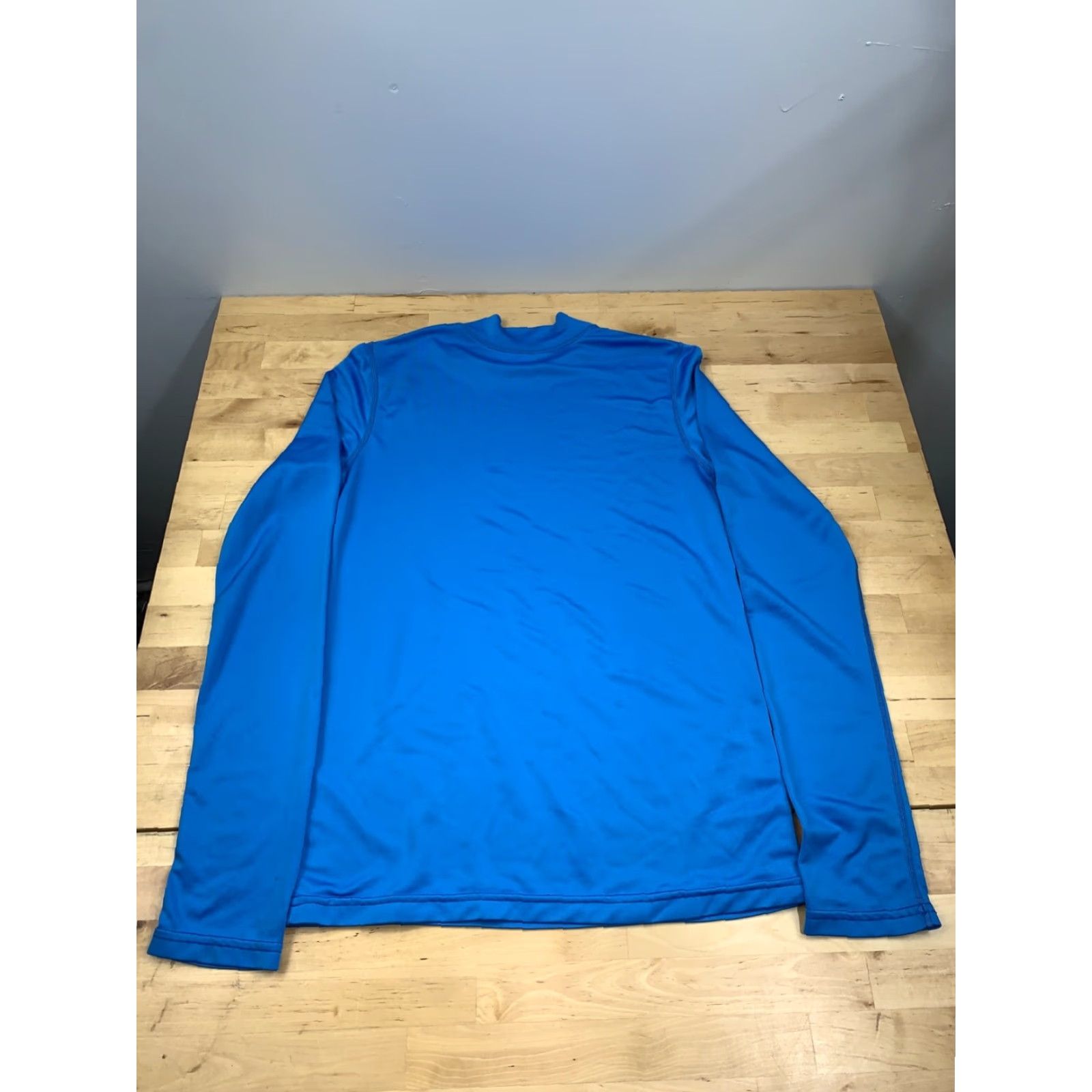 Vintage REI Unisex Adults Long Sleeve Mock Neck Shirt XL XS Blue T-Shirt 4421 Size US XL / EU 56 / 4 - 2 Thumbnail