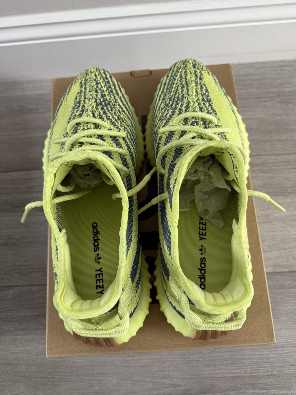 Adidas ADIDAS Yeezy Boost 350 V2 Semi Frozen Yellow B37572 Sz 12 Size US 12 / EU 45 - 6 Thumbnail