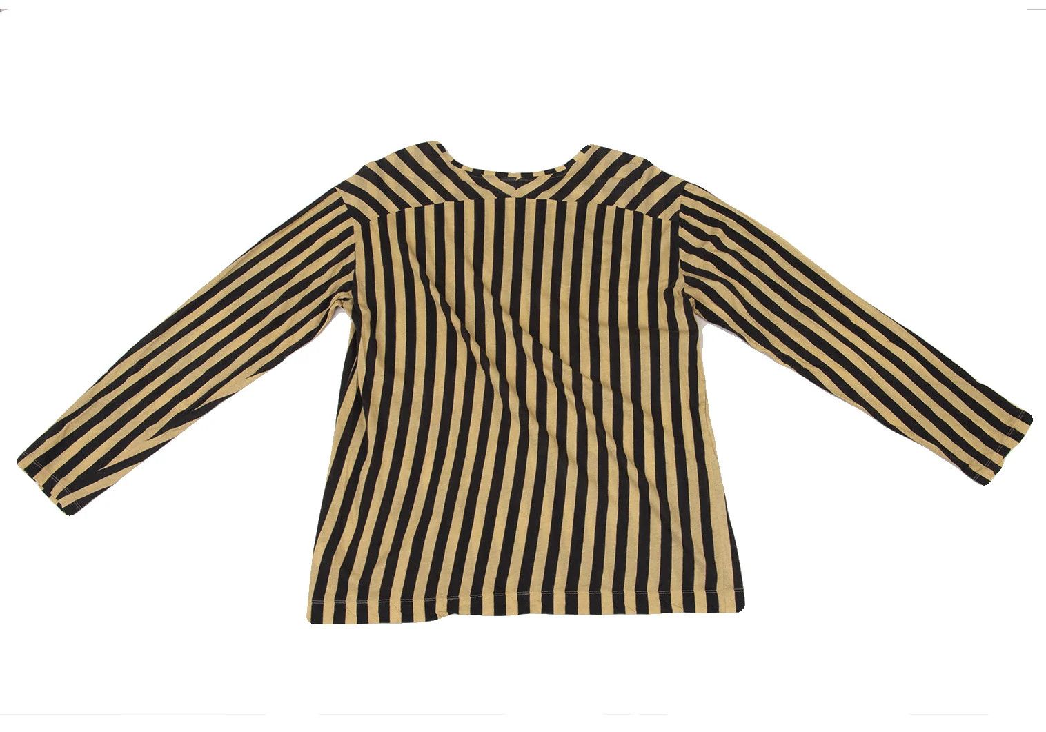 Dries Van Noten Floral Print Striped Cut-and-Sew Top in Yellow and Black Size US M / EU 48-50 / 2 - 9 Thumbnail