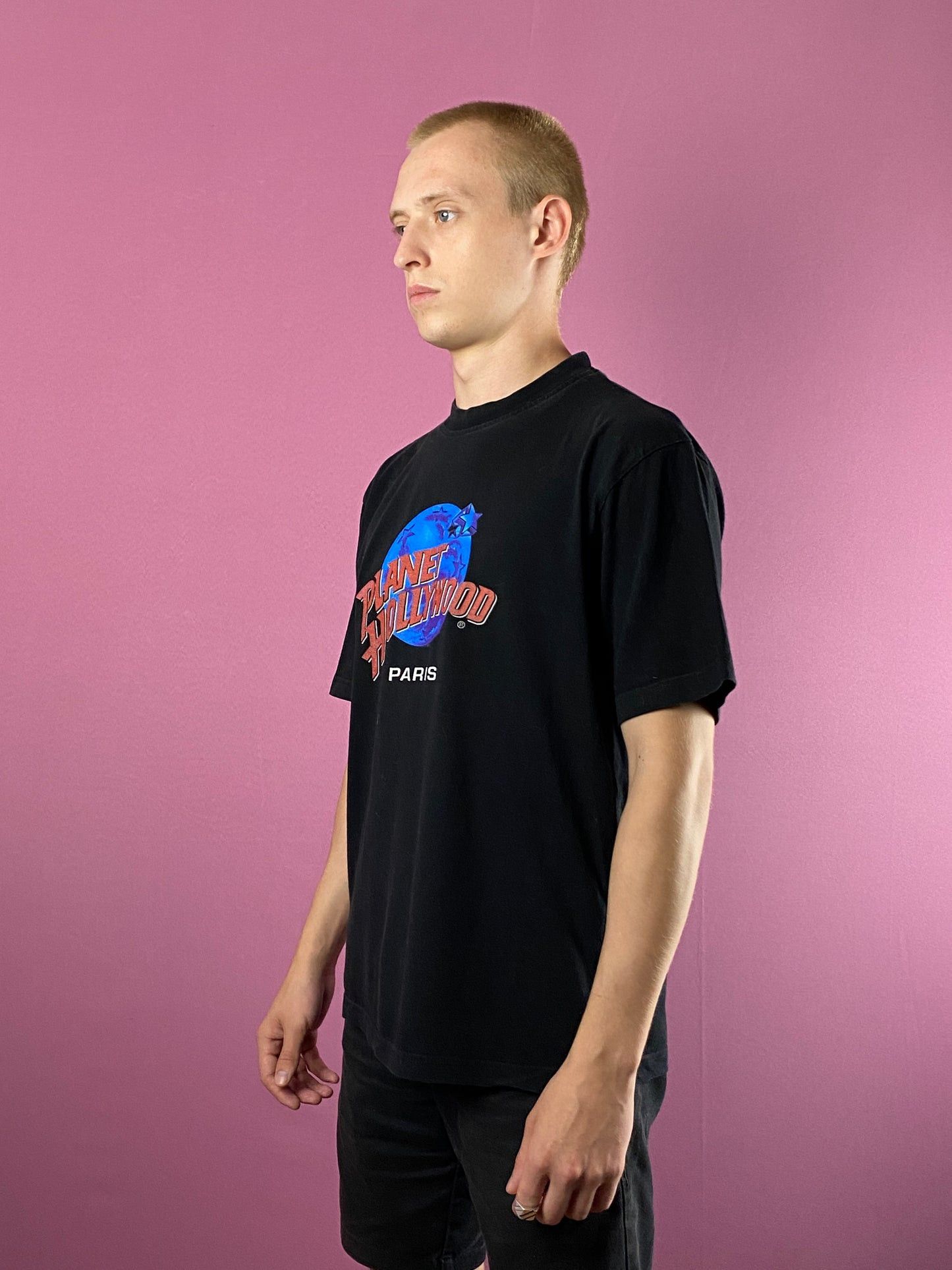 Planet Hollywood × Vintage 1998 Planet Hollywood Paris 90s Vintage Men's T-Shirt - M Size US M / EU 48-50 / 2 - 1 Thumbnail
