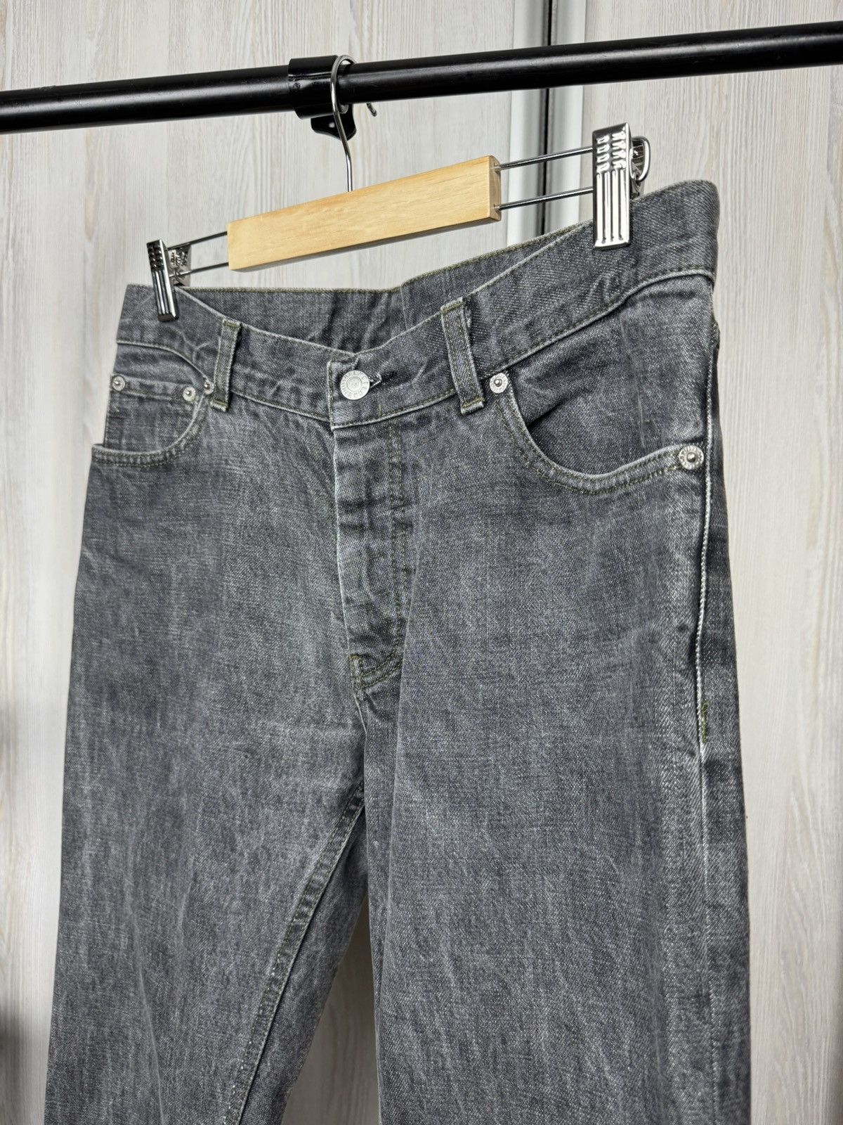 Helmut Lang Helmut Lang vintage produced in 1999 grey denim jeans pants Size US 32 / EU 48 - 4 Thumbnail