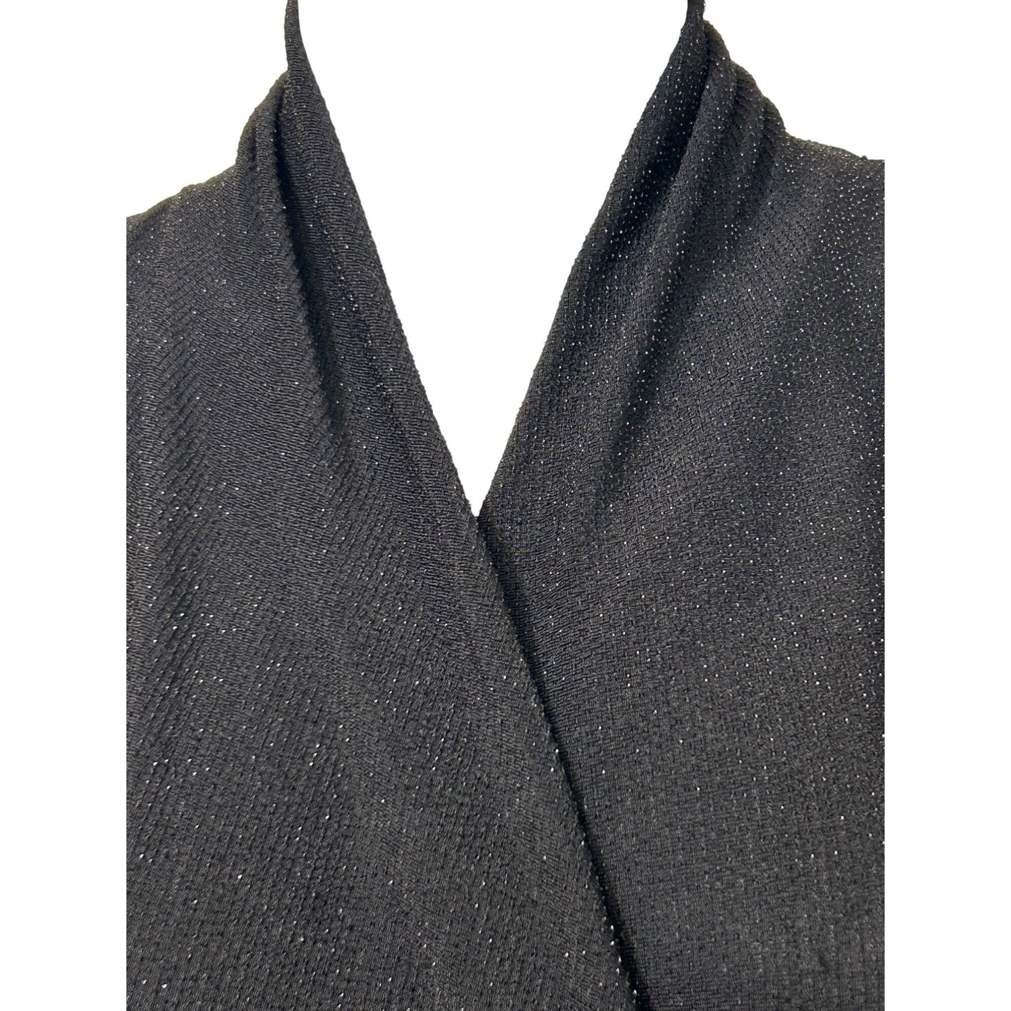 Other Josephine Chaus Top M Black Metallic Cap Sleeve Low Cowl Nec Size M / US 6-8 / IT 42-44 - 11 Thumbnail