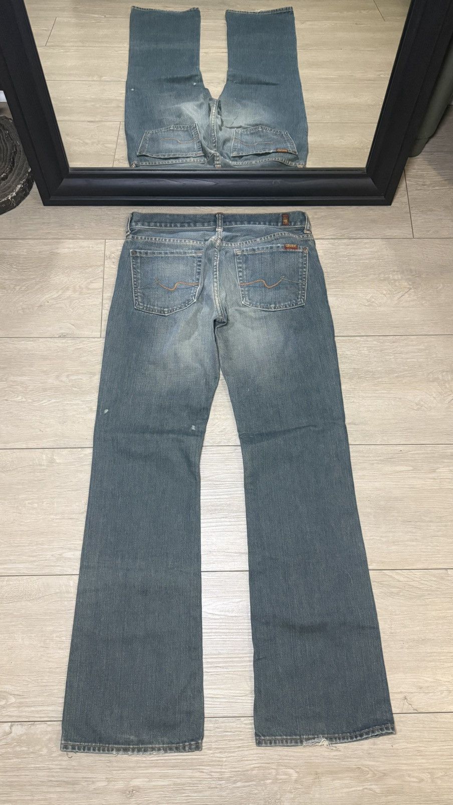 7 For All Mankind Vintage 1990s 7 For All Mankind Indigo Wash Bootcut Flared Size 29" - 1 Thumbnail