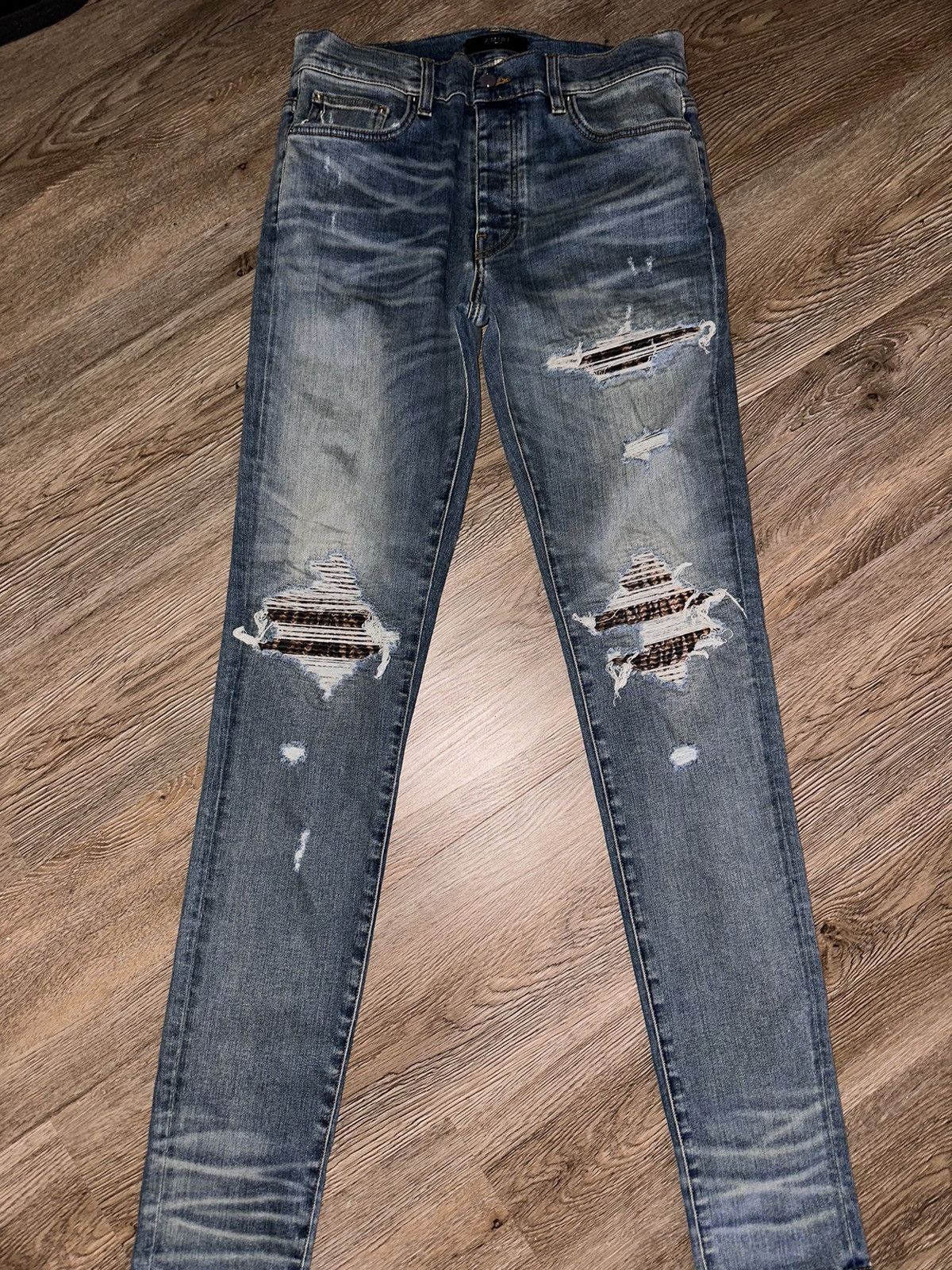 Amiri Cheetah Design Amira patch Jeans Size US 32 / EU 48 - 2 Thumbnail