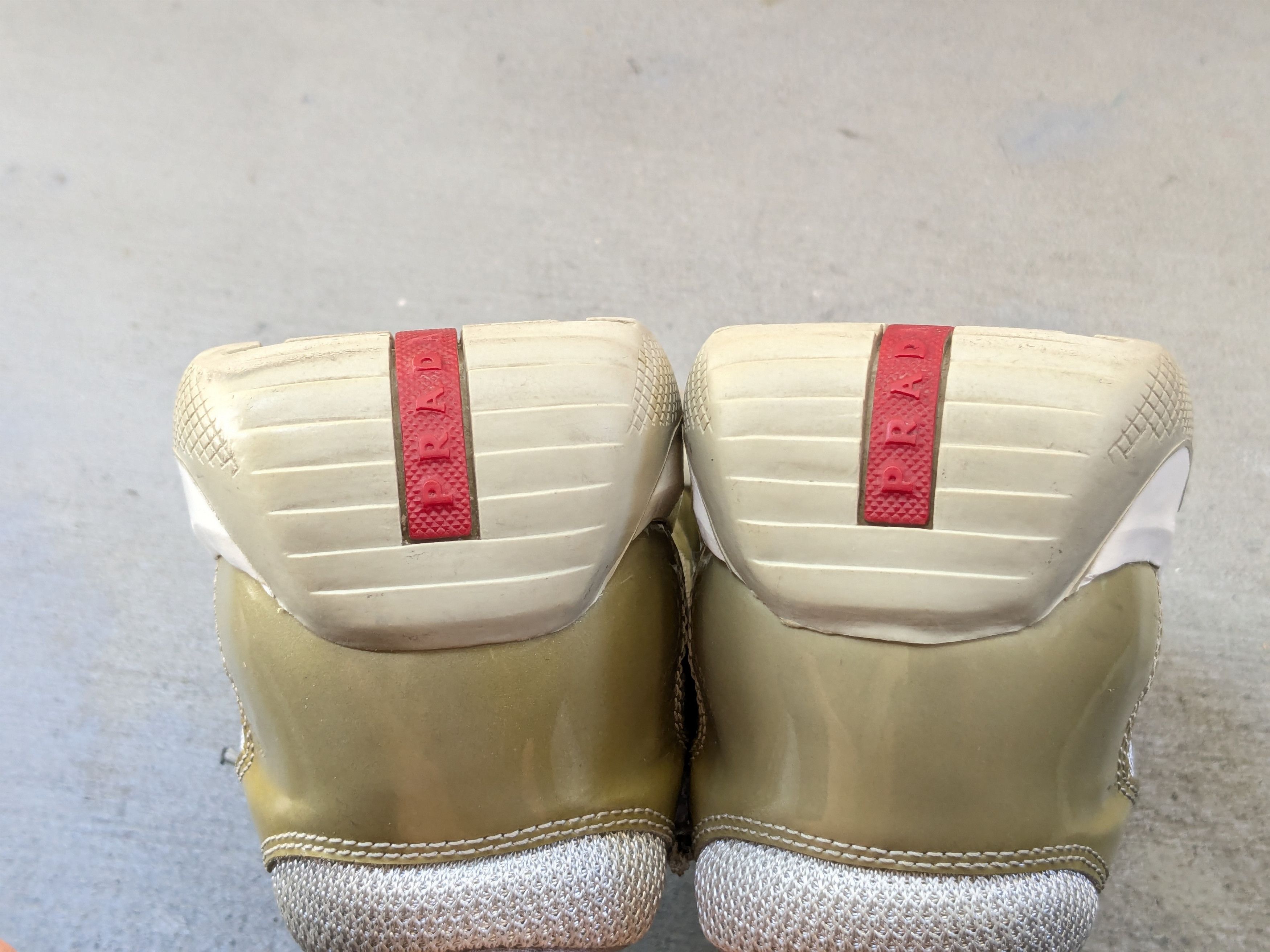 Prada Prada America's Cup Olive Green 11 Patent Leather Silver Low Size US 11 / EU 44 - 16 Thumbnail