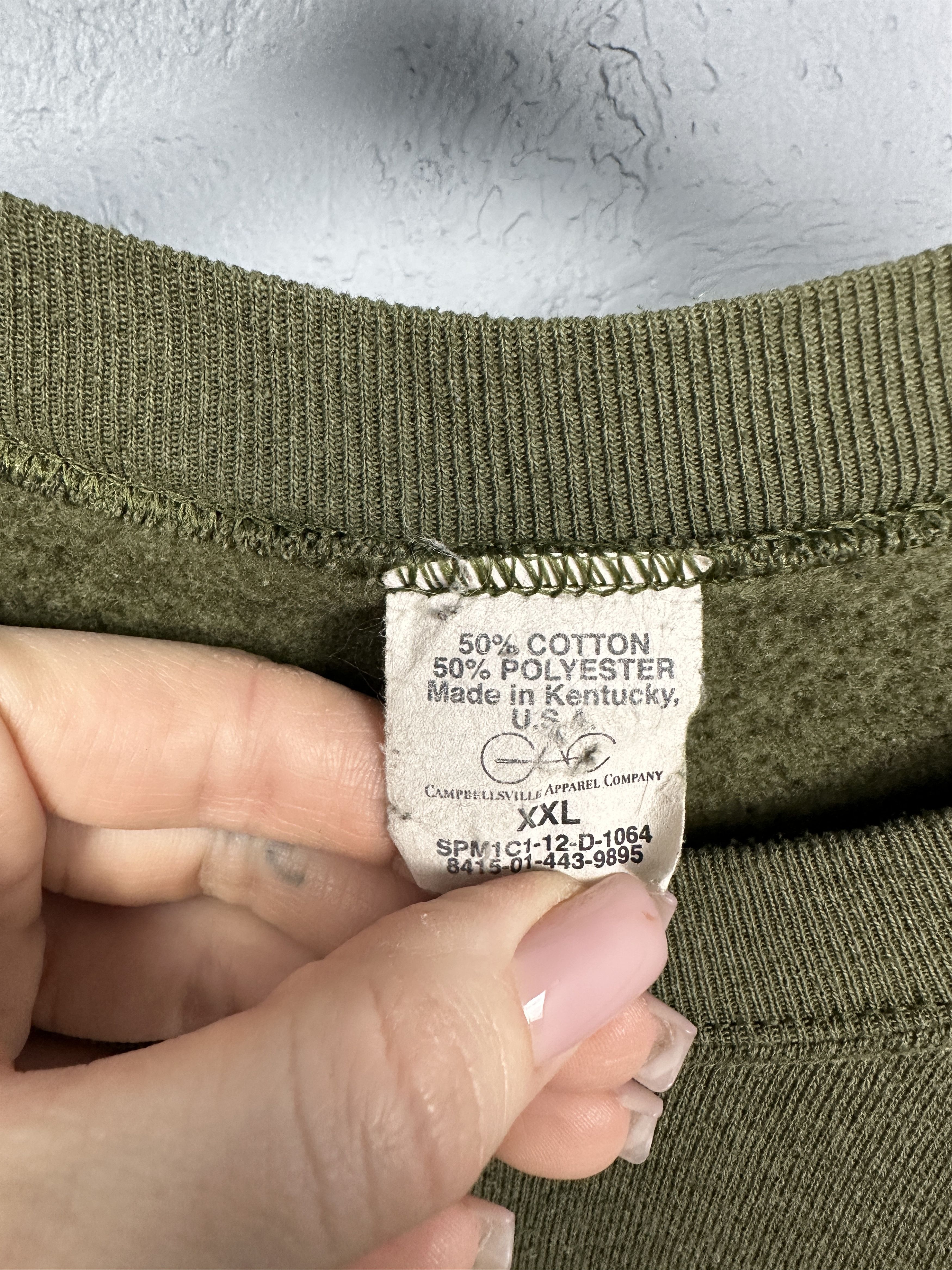 Vintage USMC 90s Vintage Mens Training Sweatshirt Made in USA Size US XXL / EU 58 / 5 - 4 Thumbnail