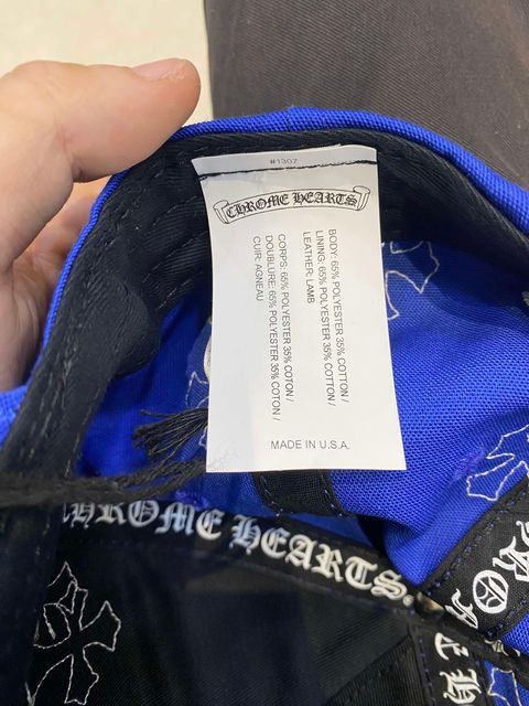 Chrome Hearts CHROME HEARTS Cross Patch Baseball Hat BLUE Size ONE SIZE - 10 Thumbnail