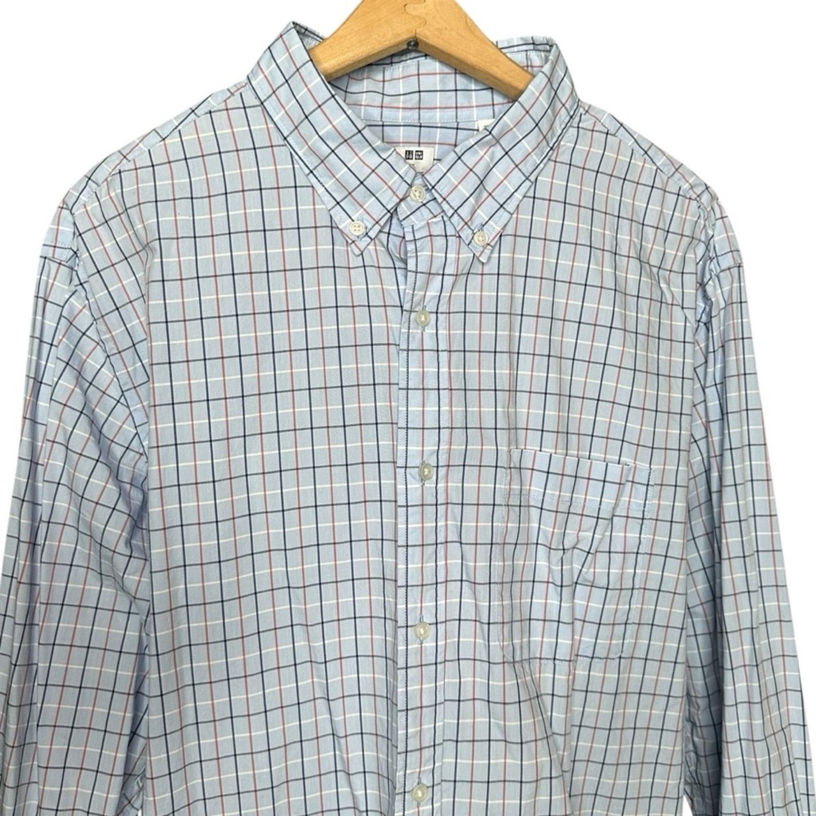 Uniqlo Uniqlo Blue Button Down Check Shirt XL Size US XL / EU 56 / 4 - 2 Thumbnail