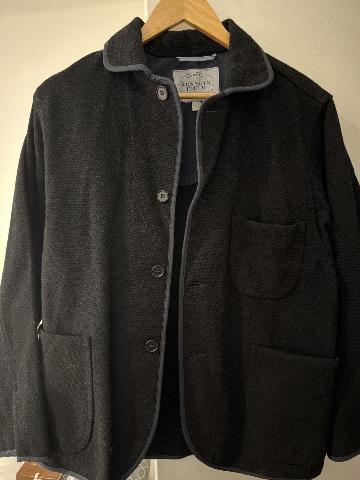 Engineered Garments Kenneth Field Wool Work Blazer Jacket Black Made in Japan Size US S / EU 44-46 / 1 - 1 Thumbnail