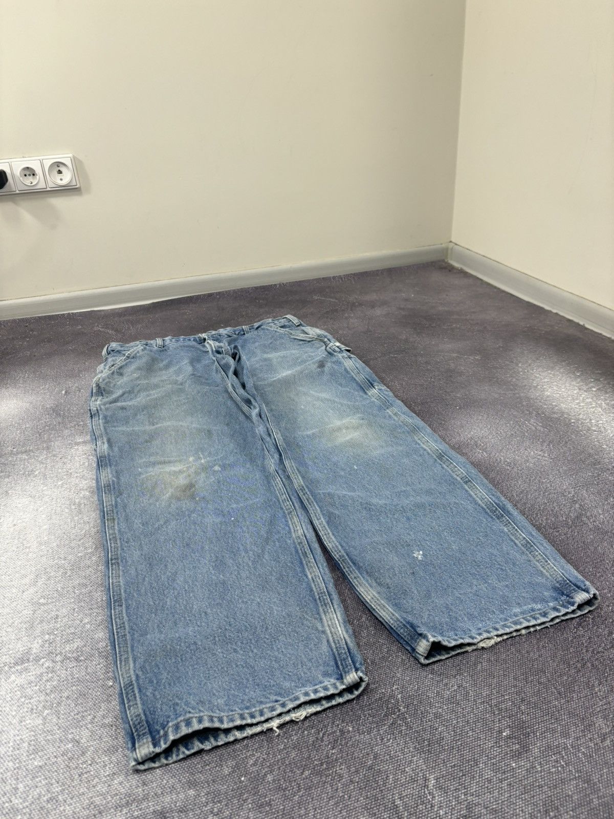 Carhartt Vintage 90s Carhartt USA Light Blue Denim Hype Baggy Jeans Size US 38 / EU 54 - 12 Thumbnail