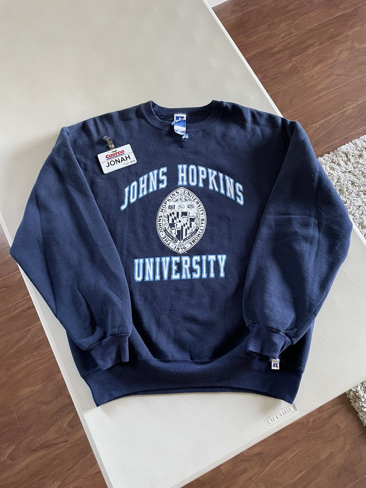 Vintage Vintage 90’s Johns Hopkins University Russell Crewneck Size US XL / EU 56 / 4 - 1 Thumbnail