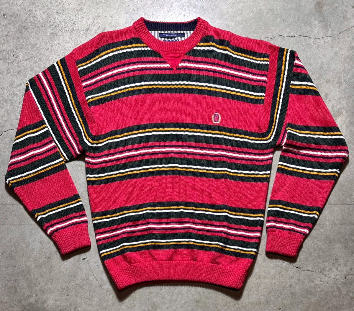 Tommy Hilfiger × Vintage Vintage Vintage 90’s Tommy Hilfiger Striped Sweater sz XL Size US XL / EU 56 / 4 - 1 Thumbnail