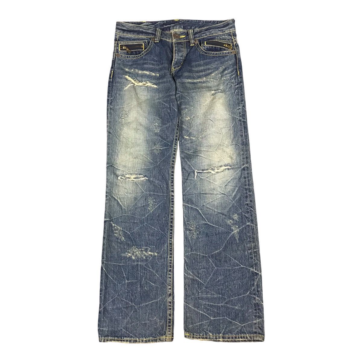 Japaners Style denim Distressed pants