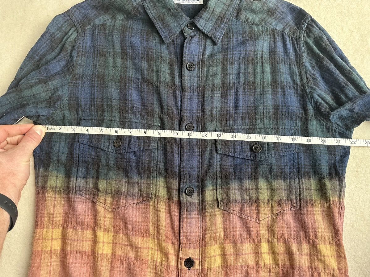 Saint Laurent Paris SS16 Saint Laurent surf sound bleached flannel 2 tone Hedi Size US L / EU 52-54 / 3 - 9 Thumbnail