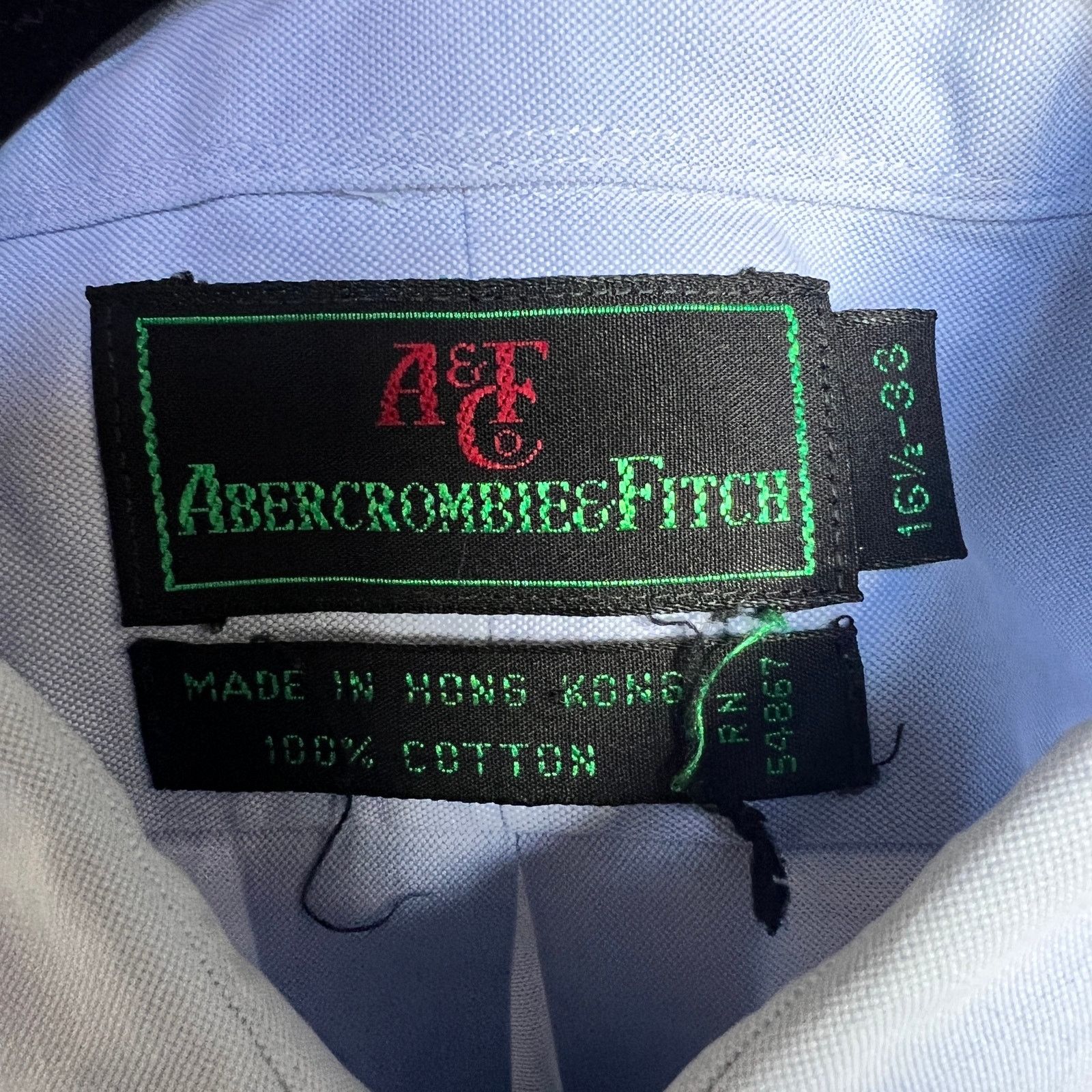 Abercrombie & Fitch VTG Abercrombie & Fitch Men's Dress Shirt 16.5 33 L 25x32 Size US L / EU 52-54 / 3 - 2 Thumbnail
