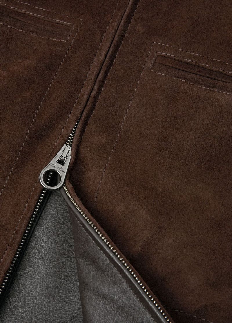 Loro Piana o1w1db10226 FAP2260 Kane Bomber Jacket in Brown Size US L / EU 52-54 / 3 - 7 Thumbnail