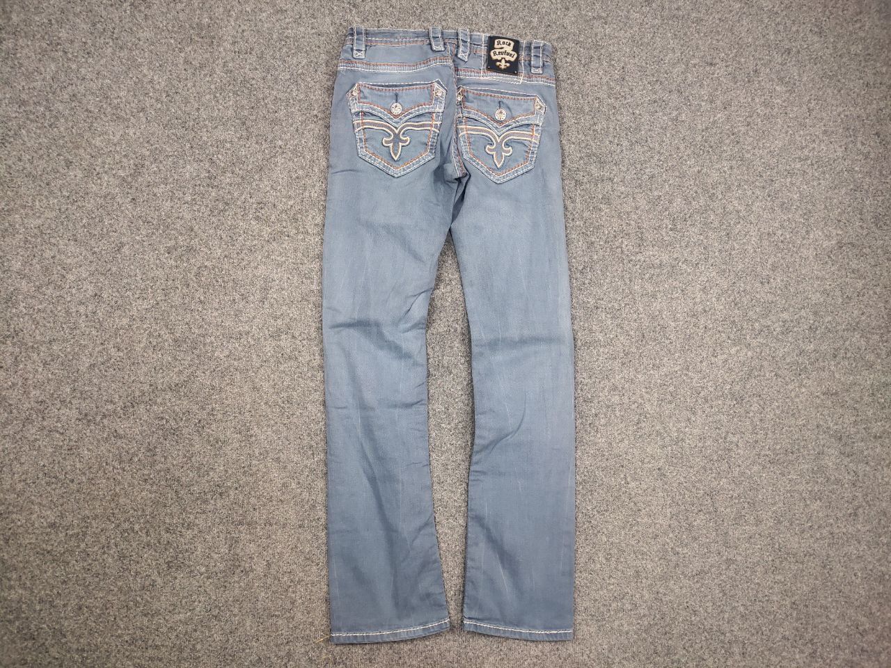 Rock Revival Vintage Rock Revival Embroidered Logo Faded denim Jeans Y2K Size US 31 - 7 Thumbnail