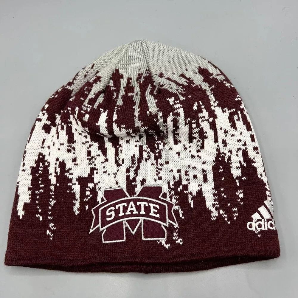 Adidas Mississippi State Bulldogs Hat Men Adidas Beanie Cap New Size ONE SIZE - 1 Thumbnail