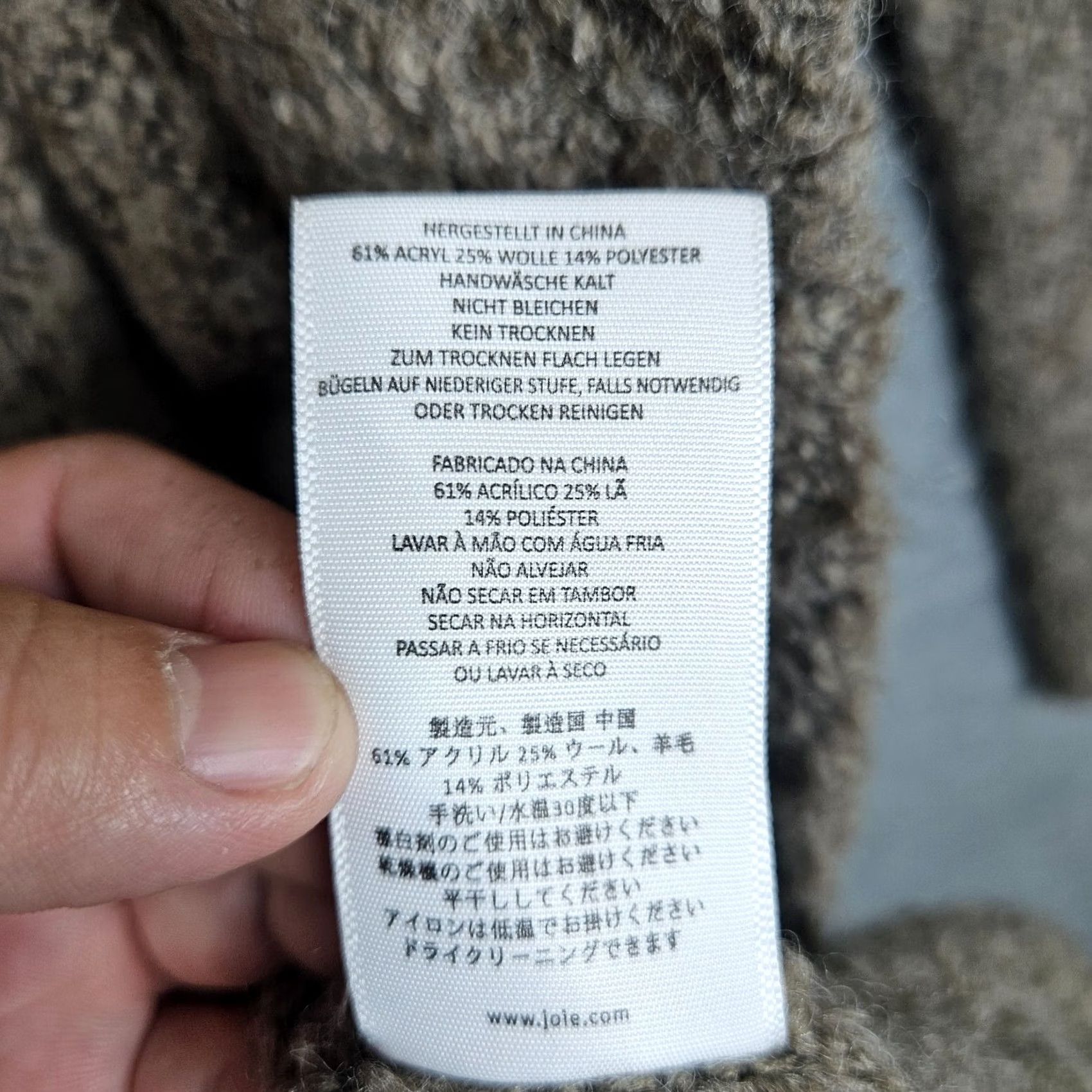 Joie JOIE Cardigan Womens Brown Beige Boucle Open Front Pockets Sz S Knit Regular V-Neck Solid Modern Fashion Sweater Size S / US 4 / IT 40 - 4 Thumbnail