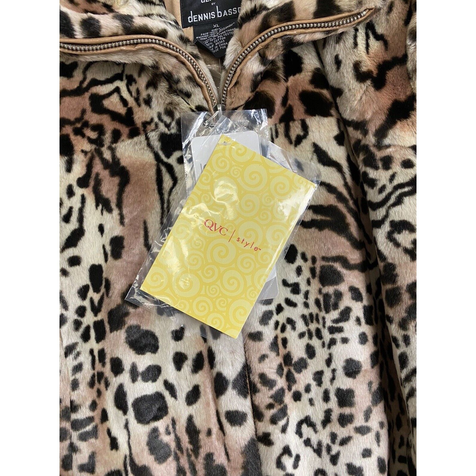 Dennis Basso Faux Fur Qvc Leopard Coat NWT Dennis Basso Leopard