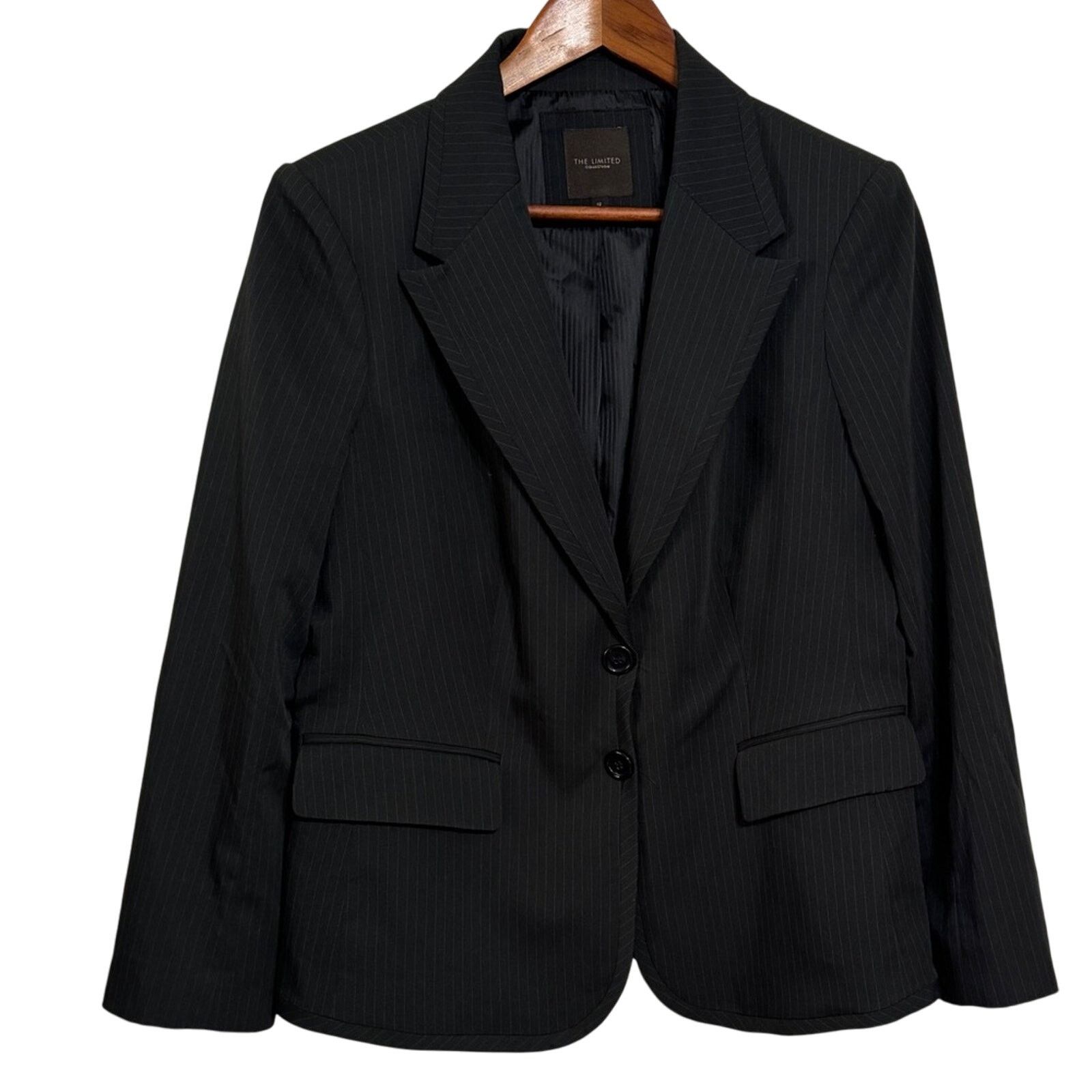 Other The Limited Pin Striped Blazer Career Jacket Black Size 12 Size XL / US 12-14 / IT 48-50 - 1 Thumbnail