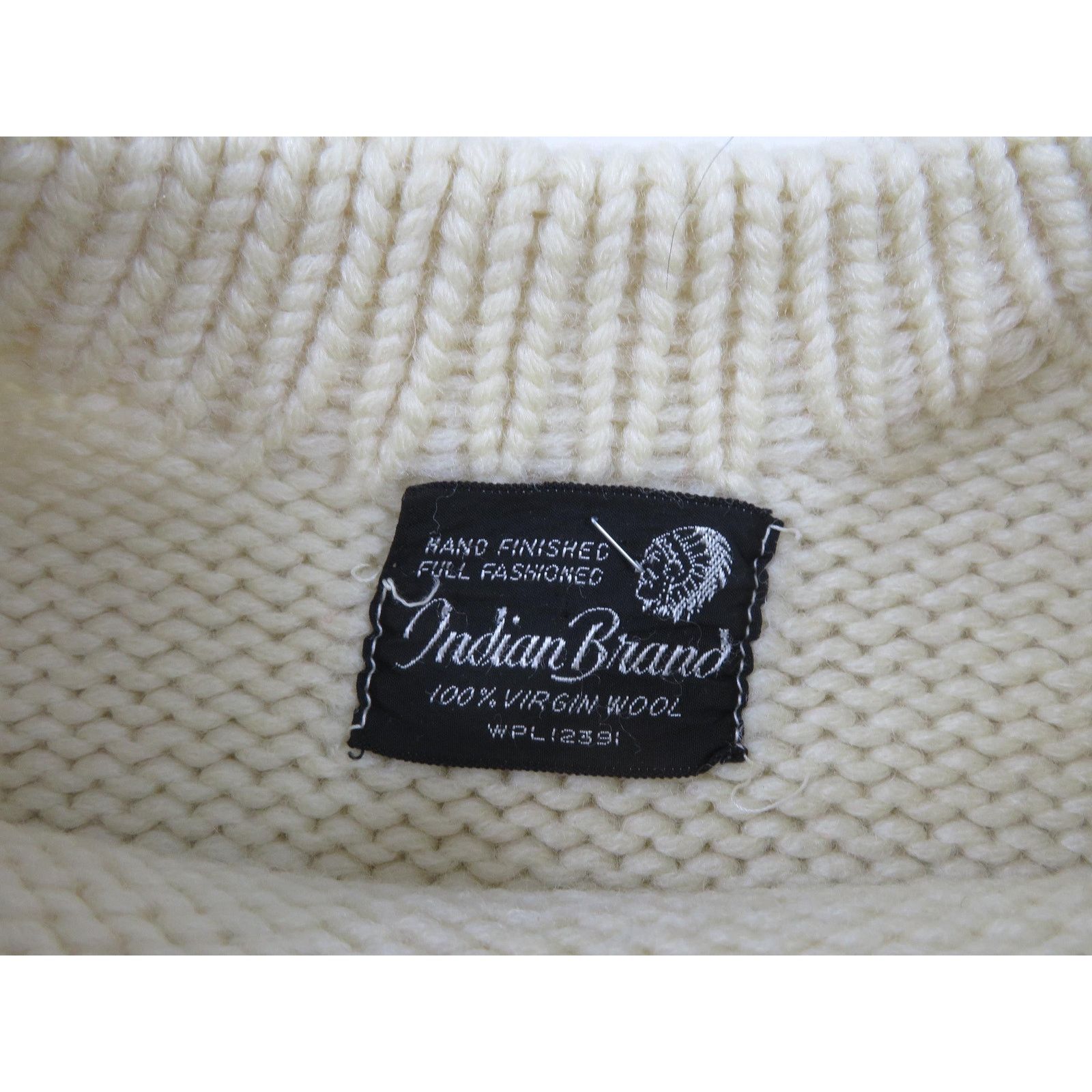 Other Indian Brand Wool Sweater 1950s-60s Ivory Beige Color M-L? Size US M / EU 48-50 / 2 - 3 Thumbnail