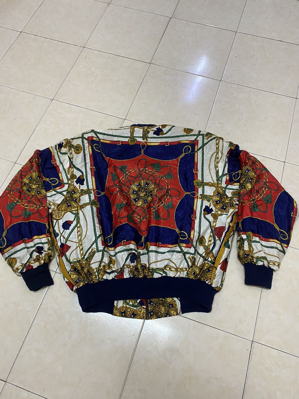 Vintage VINTAGE 80s SILKWORMS BOMBERS JACKETS CHAINS FULL PRINTS Size ONE SIZE - 2 Thumbnail