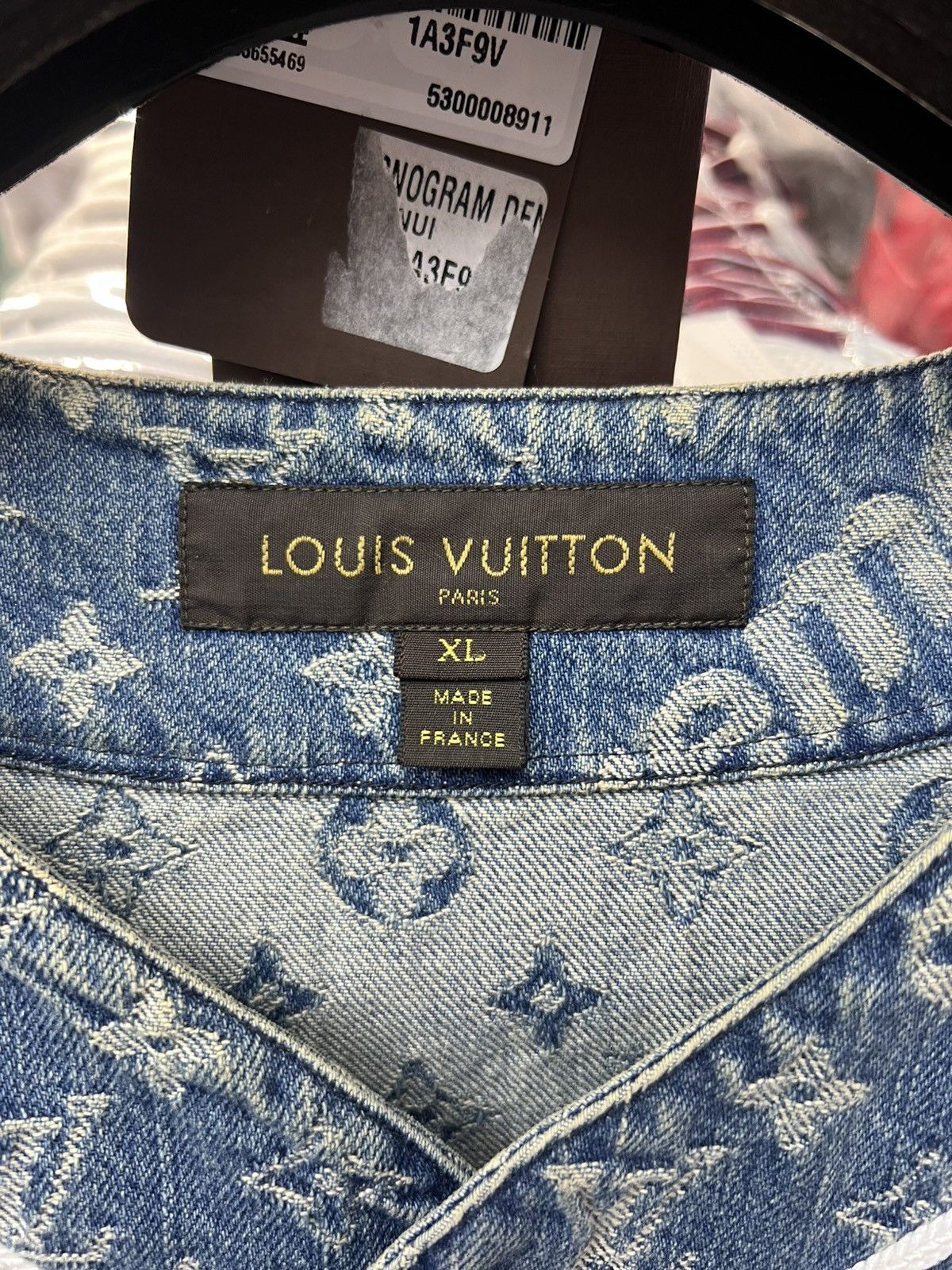 Louis Vuitton Louis Vuitton x Supreme Jacquard Denim Baseball Jersey Size US XL / EU 56 / 4 - 6 Thumbnail