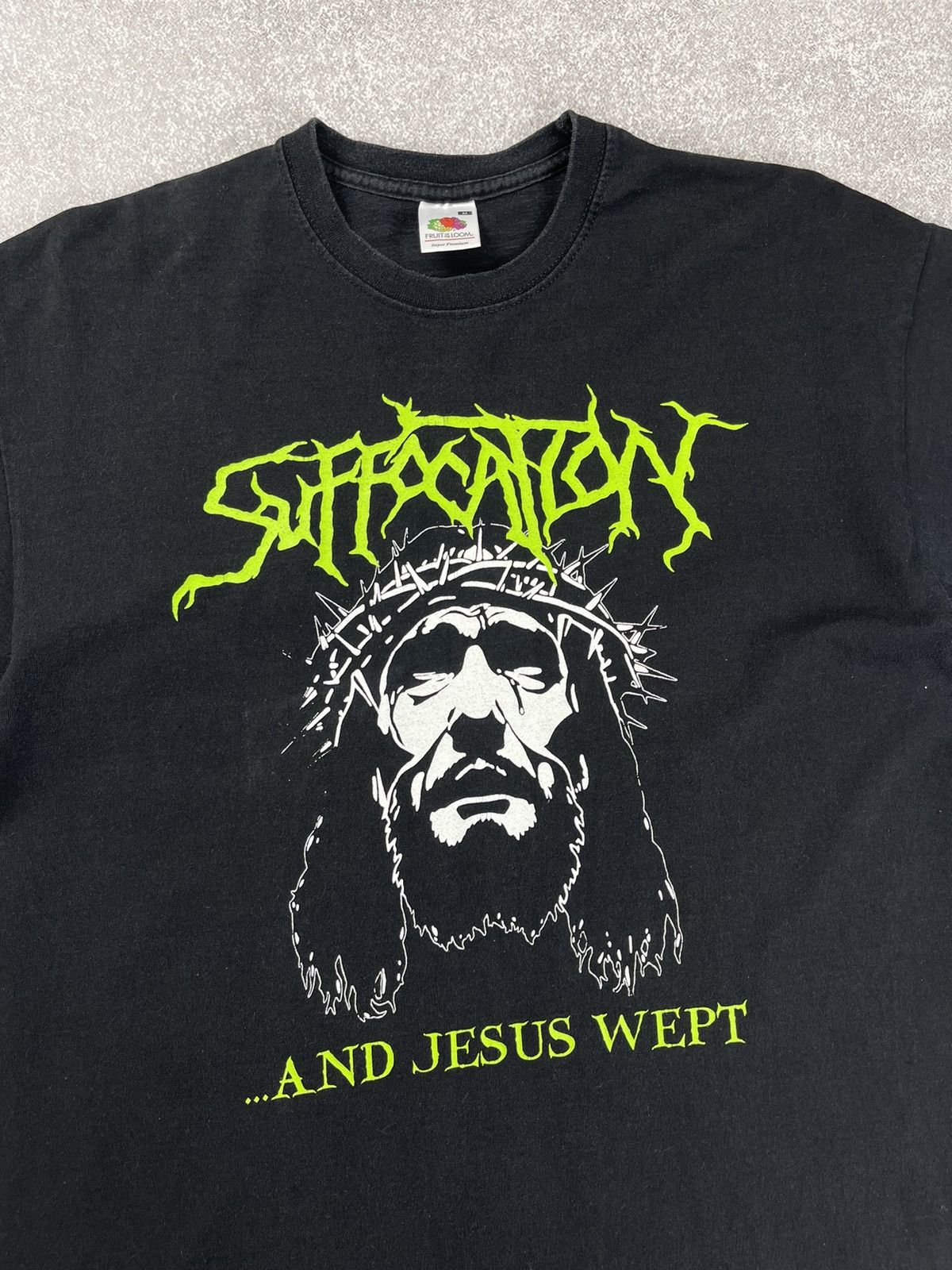 Vintage Vintage Suffocation And Jesus Wept T-Shirt Size M Size US M / EU 48-50 / 2 - 2 Thumbnail