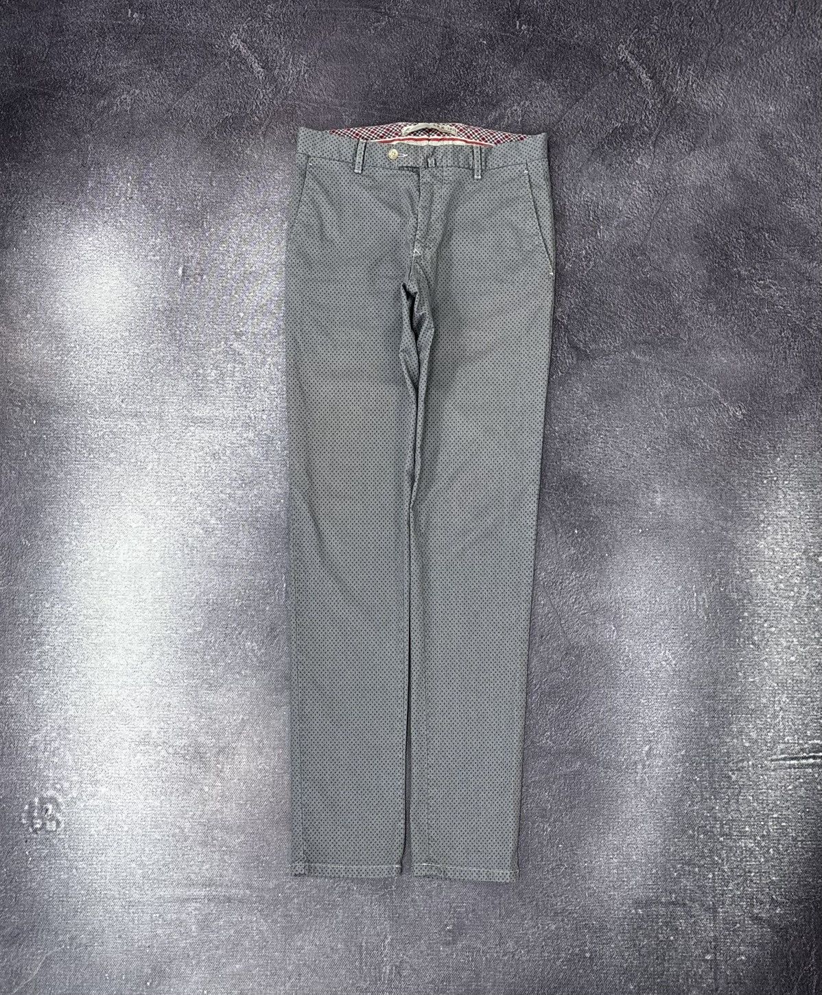 L.B.M. 1911 L.B.M. 1911 Men’s Micro Dash Gray Slim Fit Tailored Pants Size US 30 / EU 46 - 1 Thumbnail