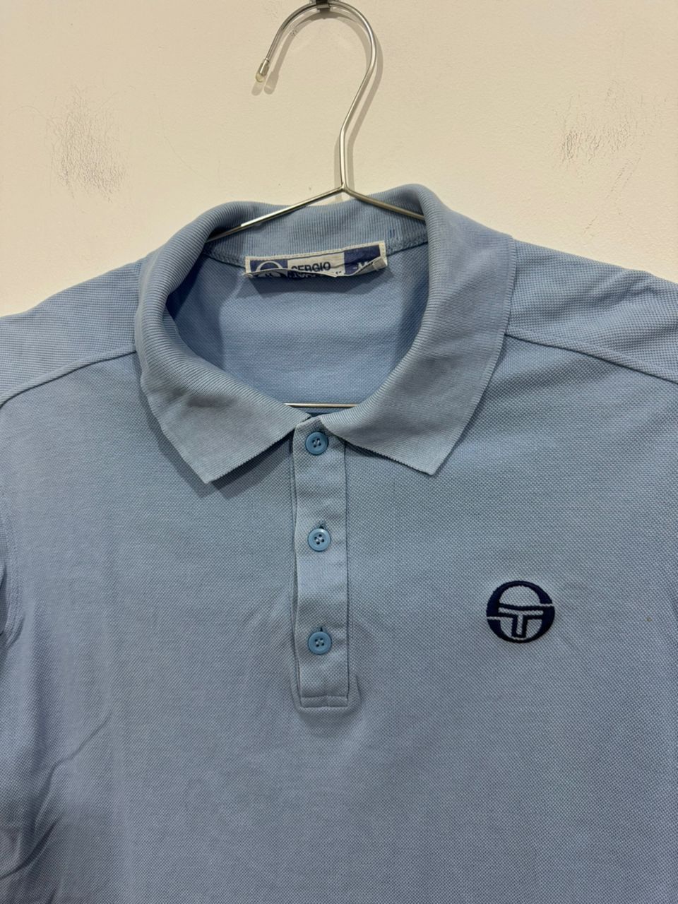 Sergio Tacchini × Vintage Vintage 90s Sergio Tacchini Blue Polo Size US M / EU 48-50 / 2 - 2 Thumbnail