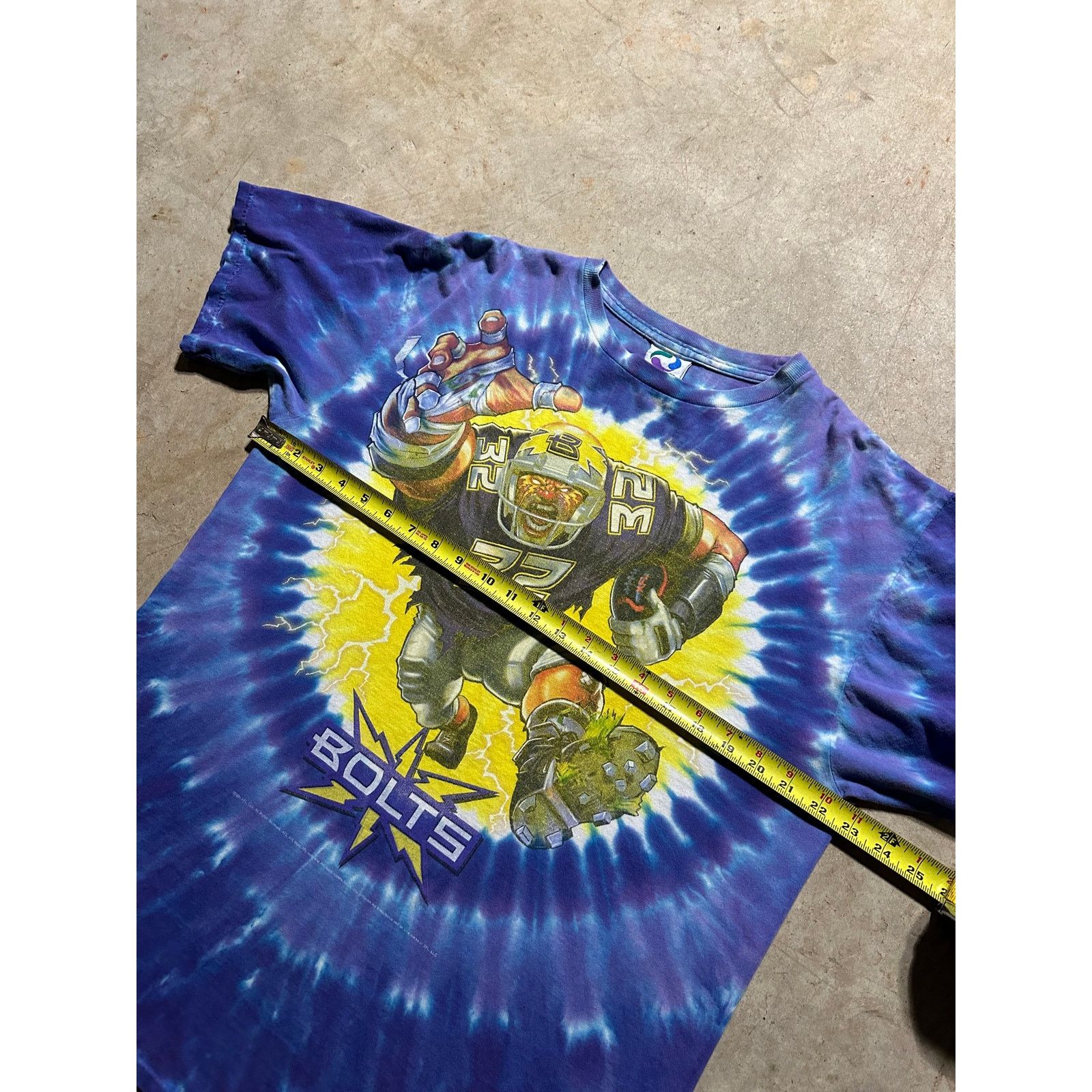 Liquid Blue × NFL × Vintage Baltimore Bolts 2001 XFL Liquid Blue T Shirt Tie Dye NFL Size US L / EU 52-54 / 3 - 10 Thumbnail