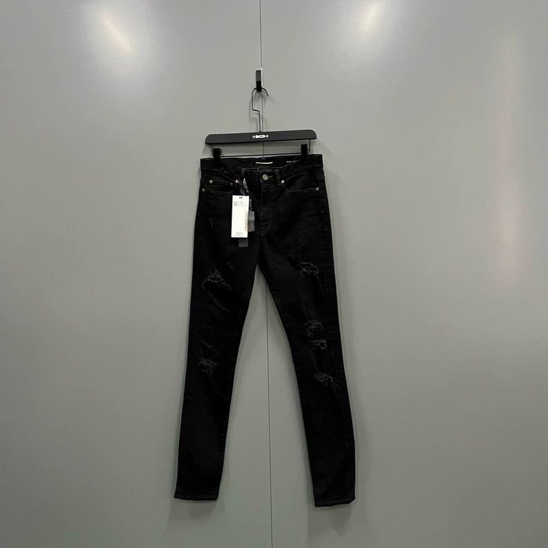 Yves Saint Laurent Saint Laurent Black Sabotage Denim Pants 2502-Nextarrow Size US 31 - 1 Thumbnail