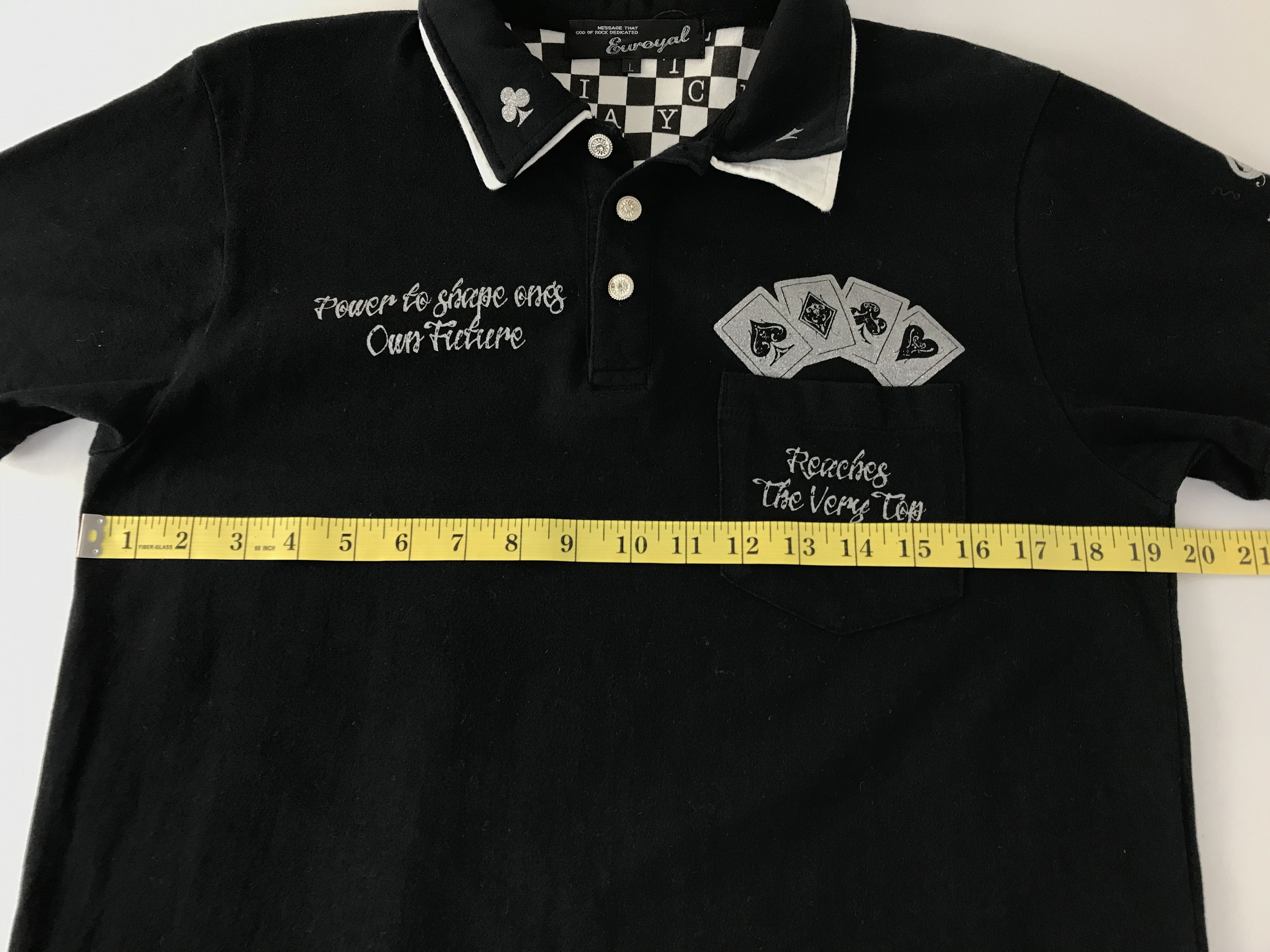Japanese Brand Vintage Euroyal Printed Skull The Back Side Polo shirt Size US M / EU 48-50 / 2 - 11 Thumbnail