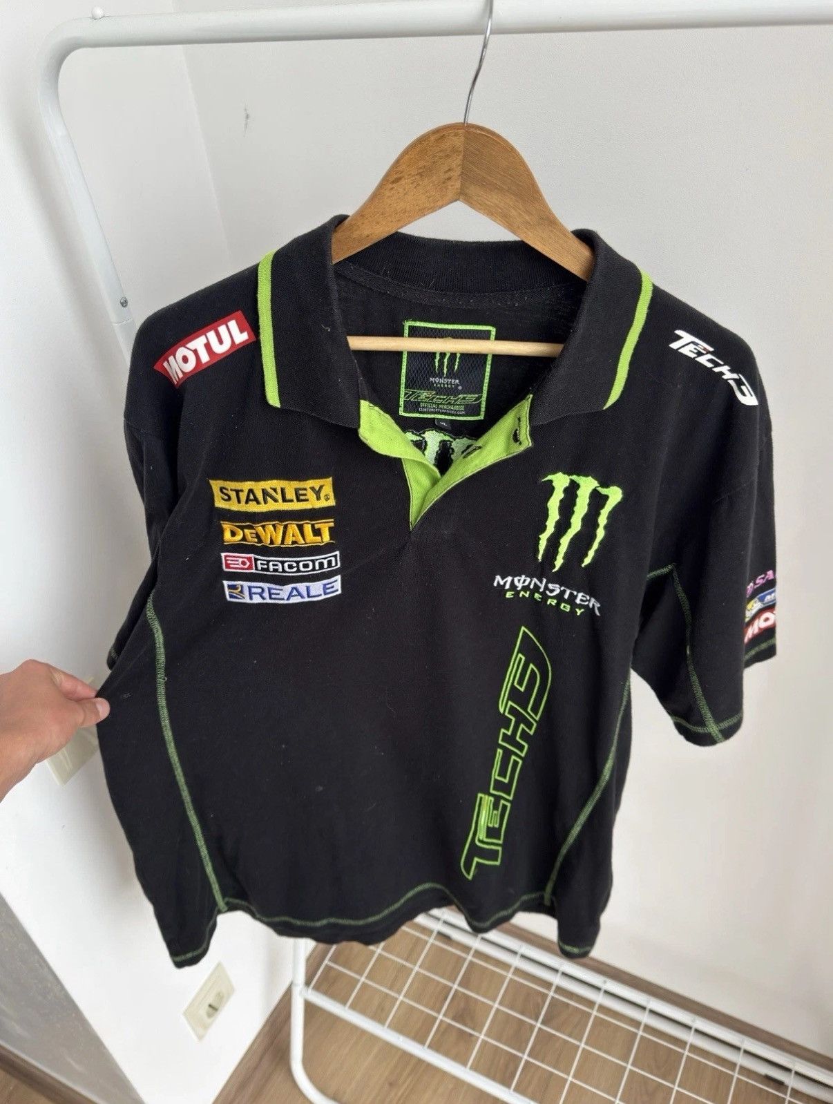 Gentle Monster Monster Energy Vintage Racing Polo Shirt Black Mens Size Xl Size US XL / EU 56 / 4 - 3 Thumbnail