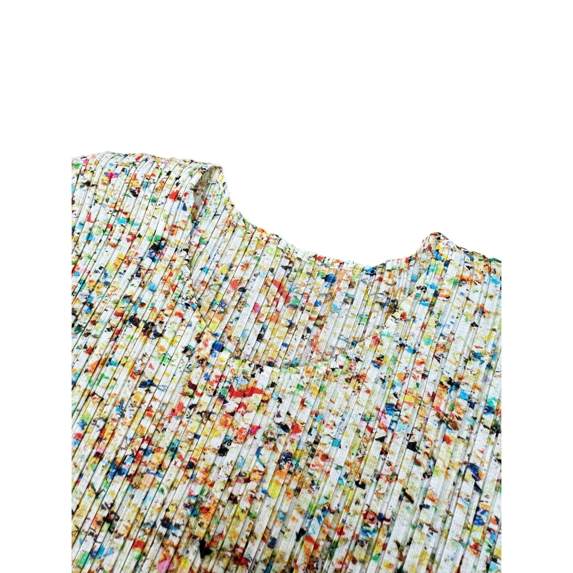 Issey Miyake Pleats Please Splattered Top Size M / US 6-8 / IT 42-44 - 3 Thumbnail