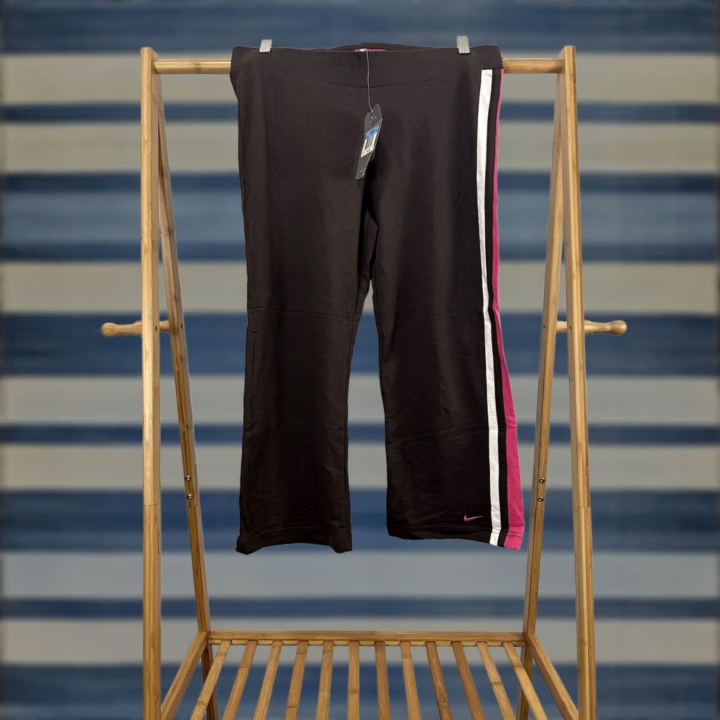 Nike NWT Nike Y2K Women's Low Rise Flared Pants Size M Striped Pink Brown Ankle 90s ? Size 32" / US 10 / IT 46 - 1 Thumbnail