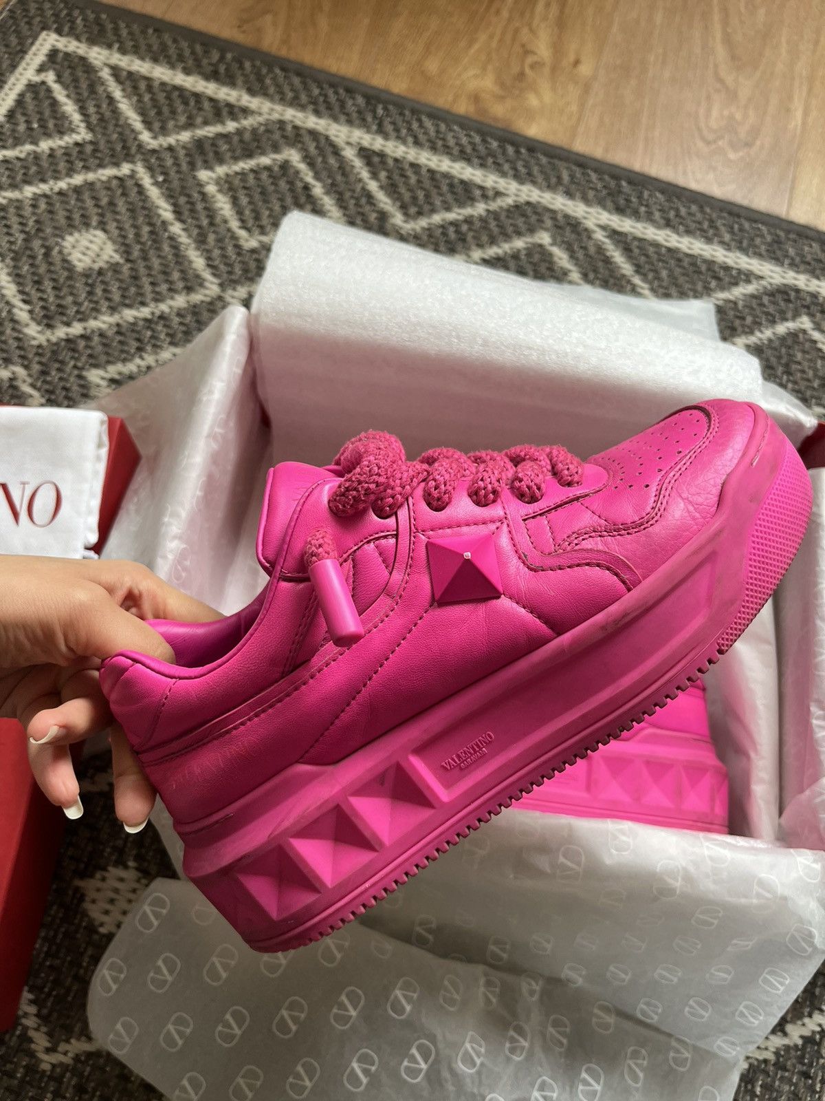 Valentino Valentino Pink PP One Staud Trainer Size US 7 / IT 37 - 10 Thumbnail