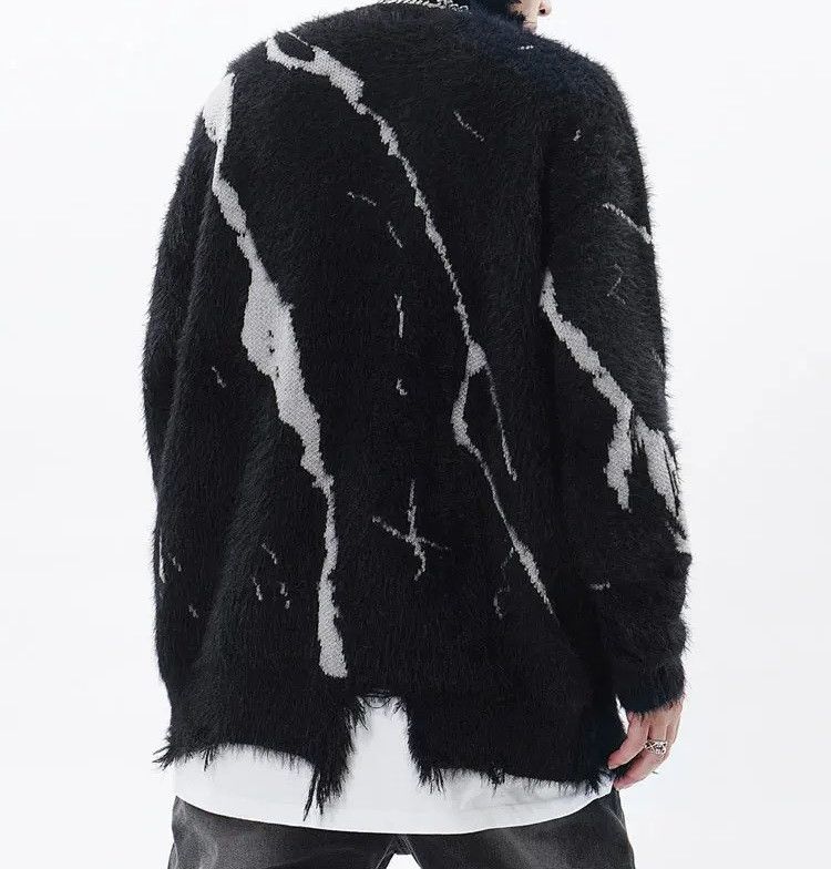 Japanese Brand Turtleneck Distressed Knitted Sweater Size US L / EU 52-54 / 3 - 3 Thumbnail