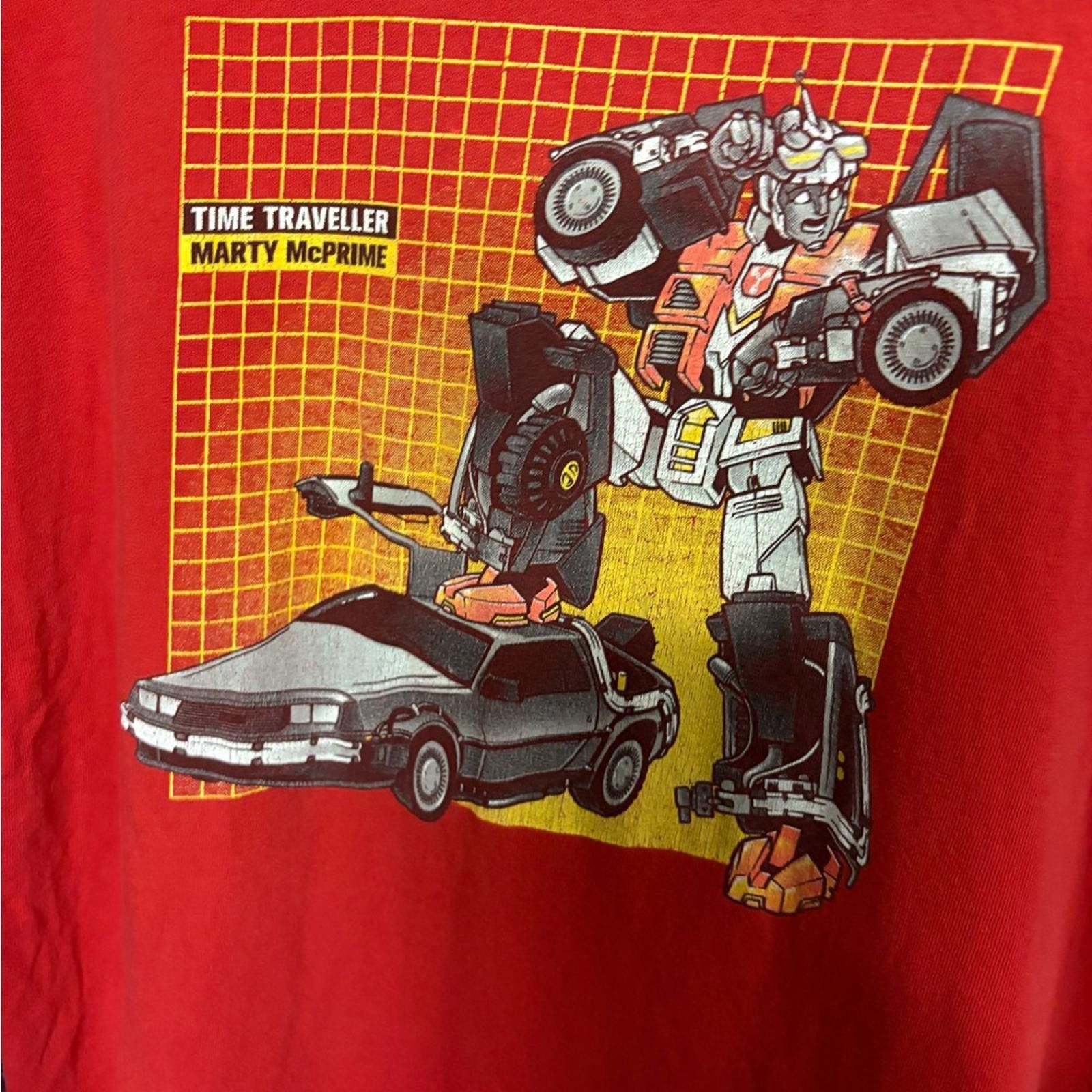 Designer Red Time Traveler Graphic Tee Size US L / EU 52-54 / 3 - 2 Thumbnail