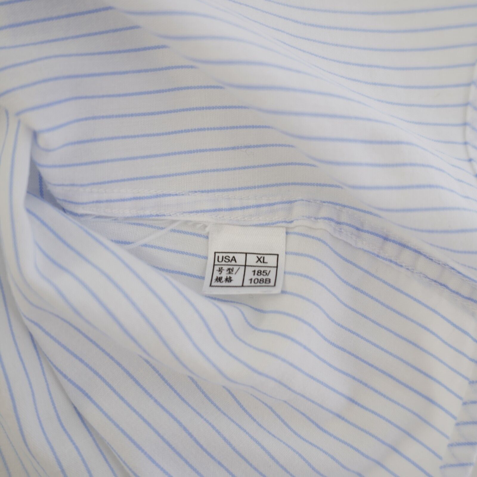Brooks Brothers Brooks Brothers 346 White Blue Striped Slim Fit XL Button D Size US XL / EU 56 / 4 - 10 Thumbnail